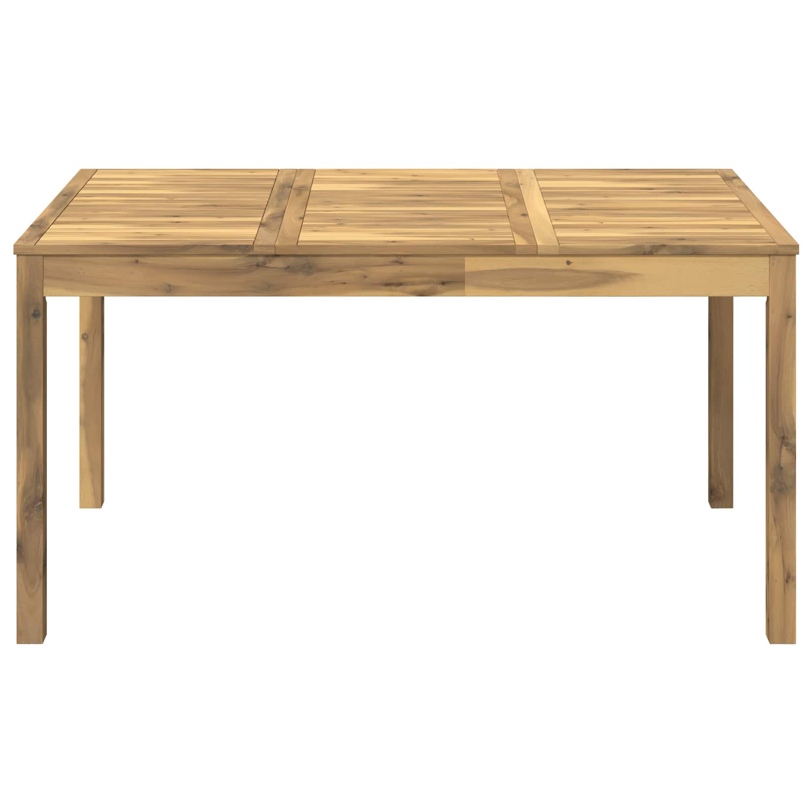 Tuindiner tafel Wit 147 x 88,5 x 75 cm Massief Acaciahout image 3