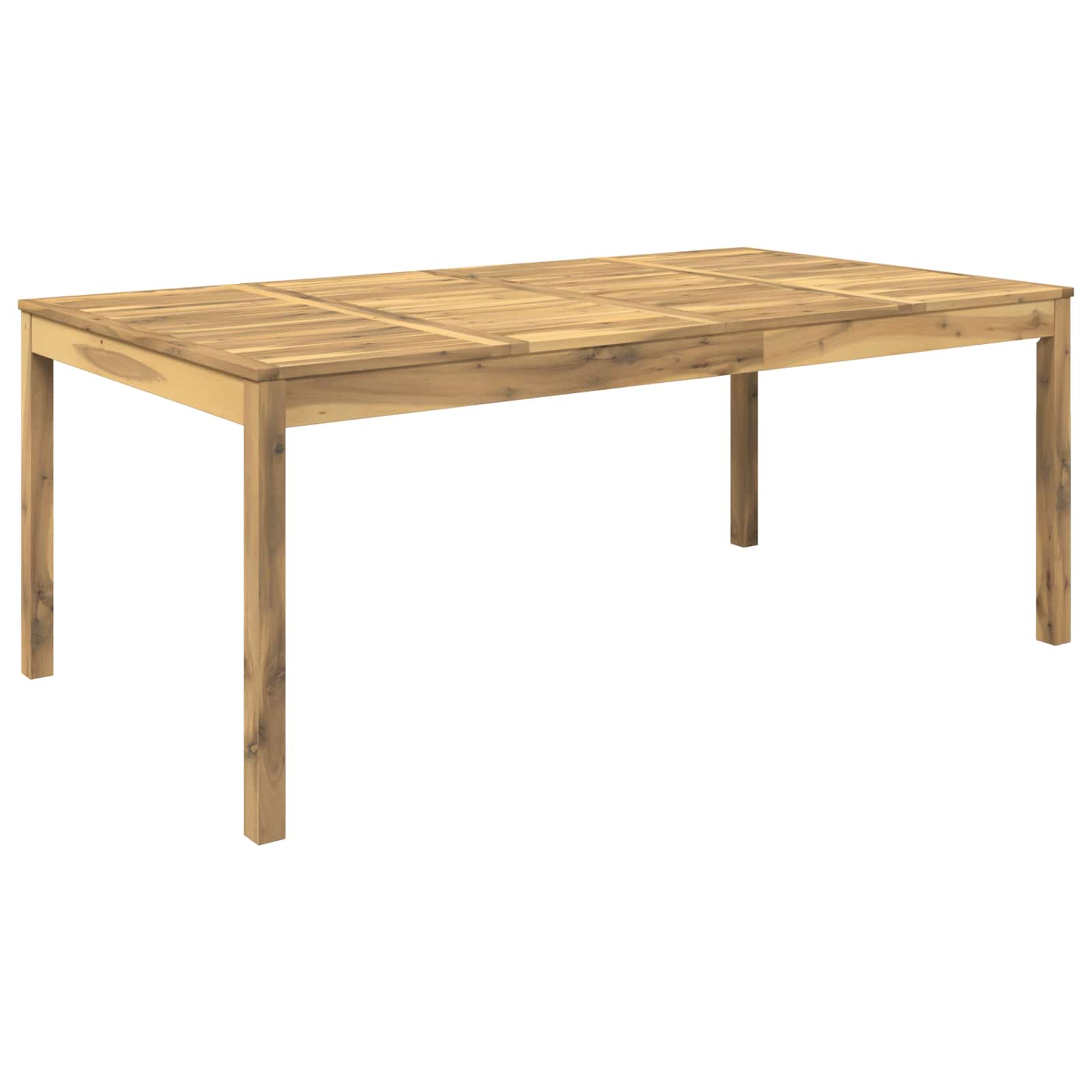 Tuindiner tafel Wit 196 x 100,5 x 75 cm Massief Acaciahout image 2