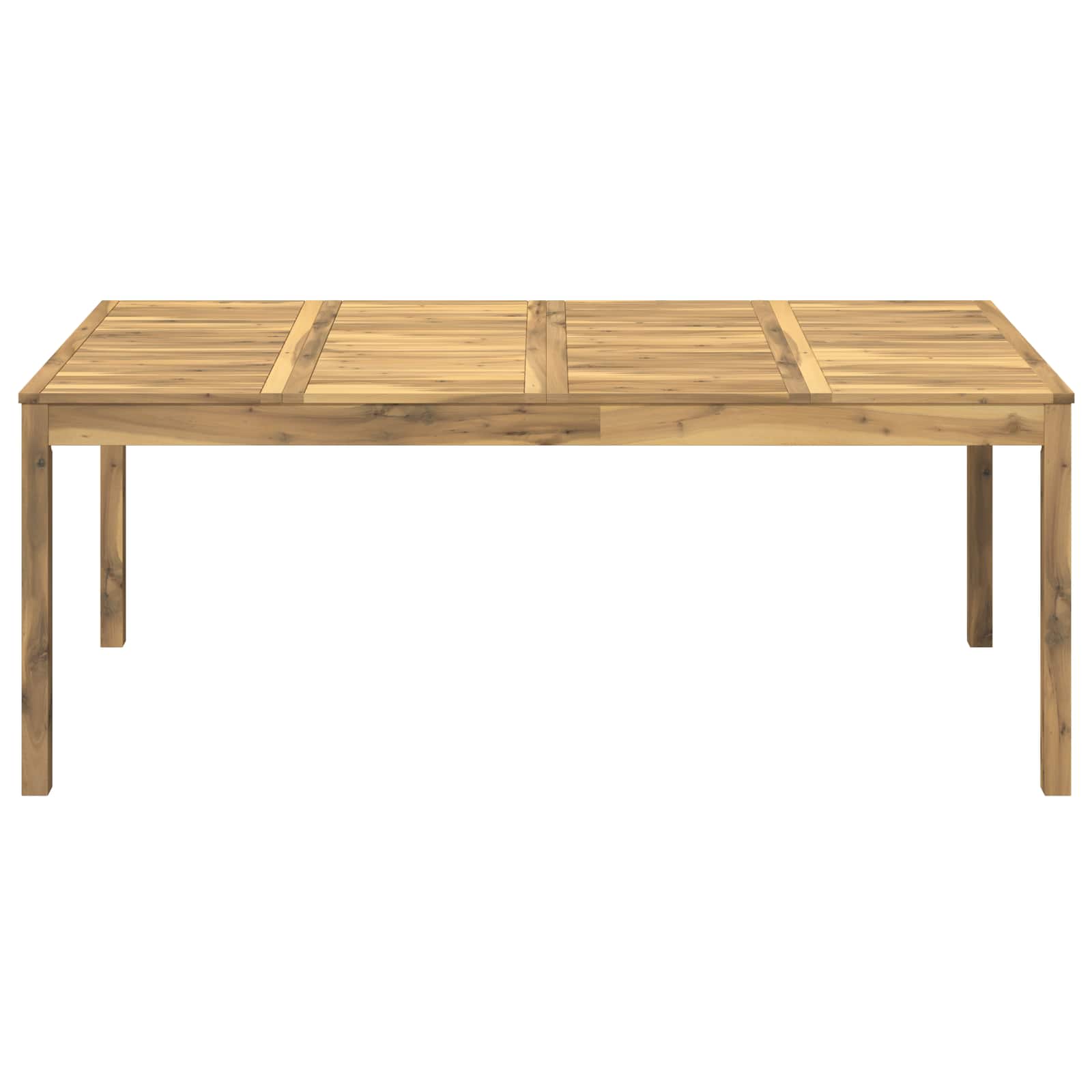Tuindiner tafel Wit 196 x 100,5 x 75 cm Massief Acaciahout image 3