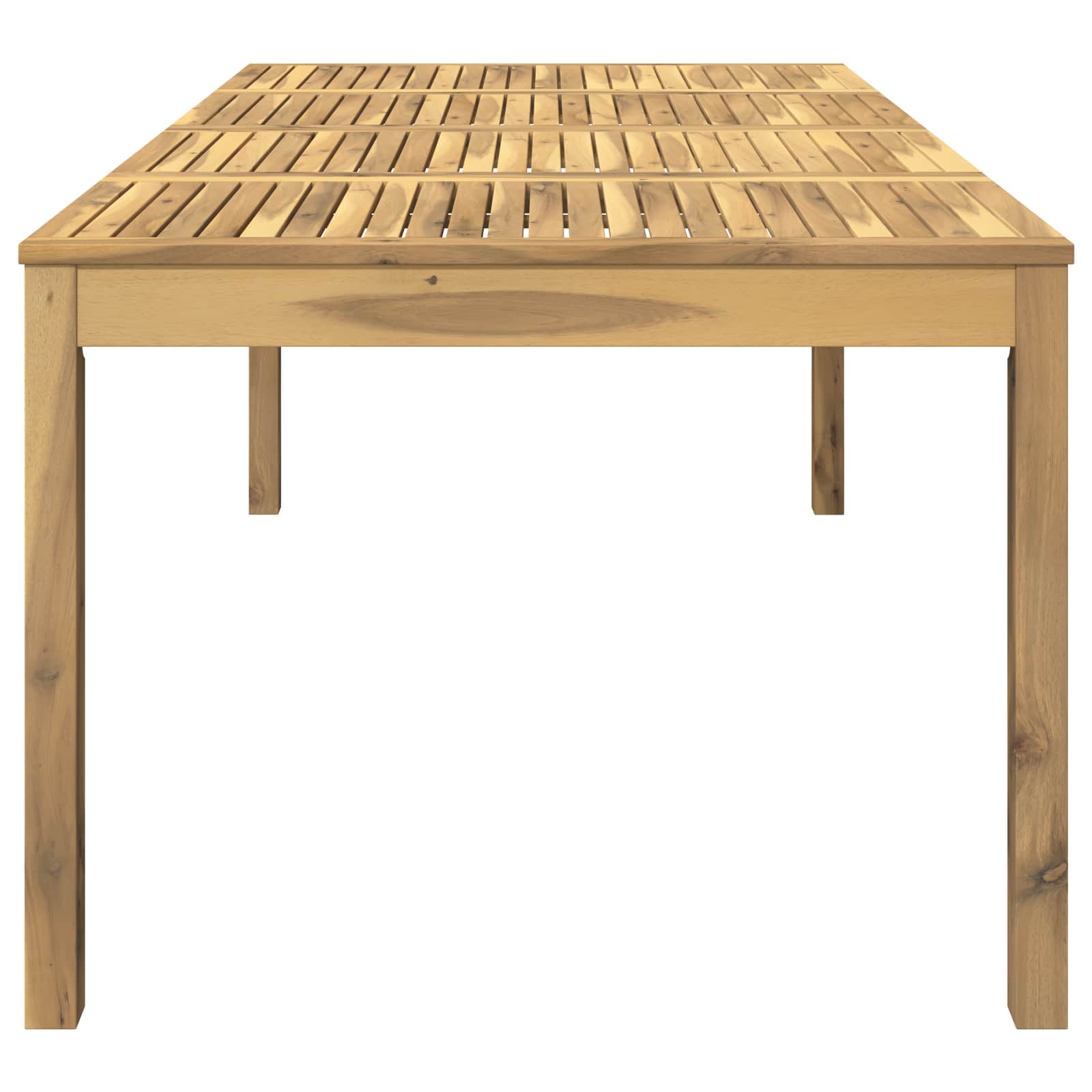 Tuindiner tafel Wit 196 x 100,5 x 75 cm Massief Acaciahout image 4