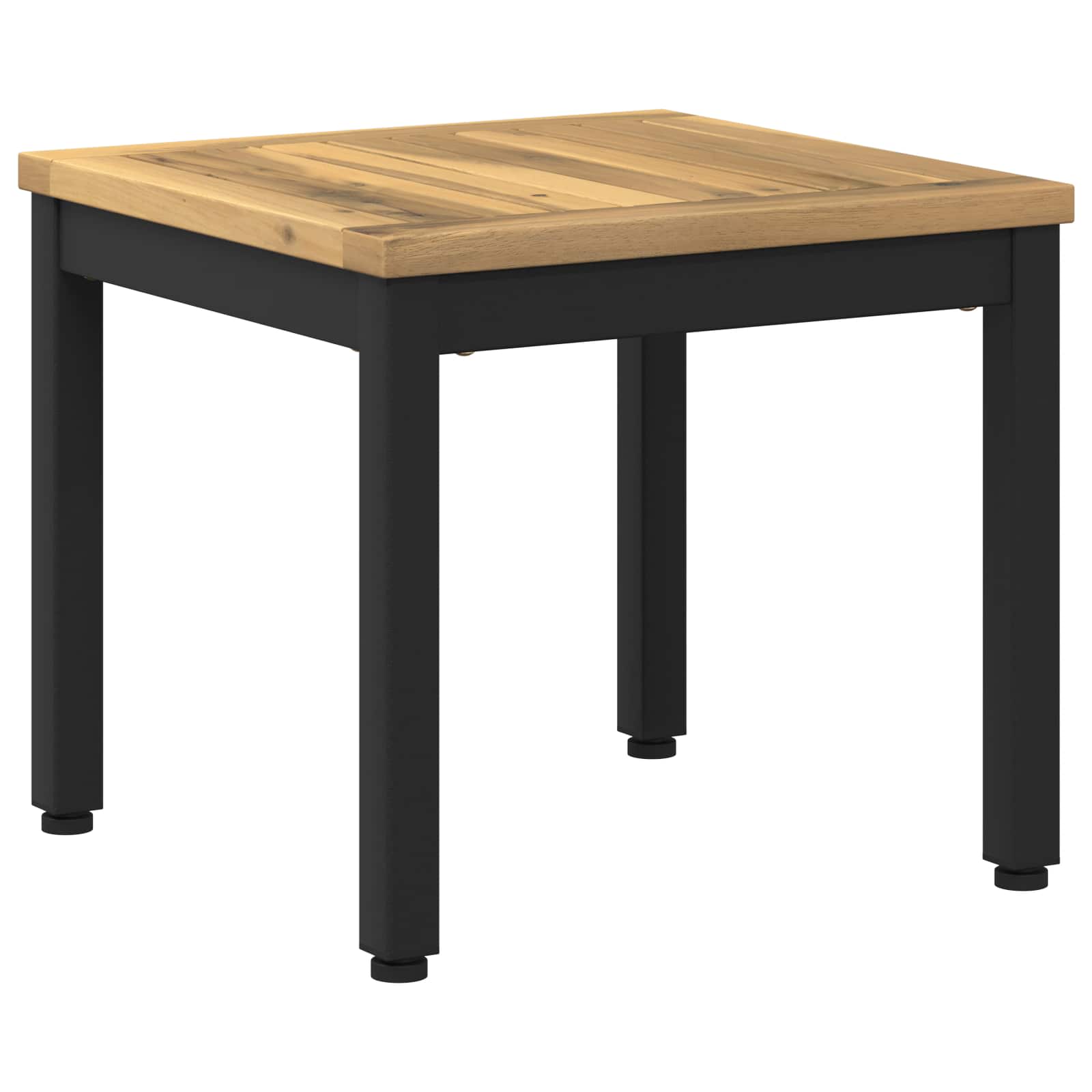 Salontafel Wit en zwart 40 x 40,5 x 36 cm Massief Acaciahout image 2
