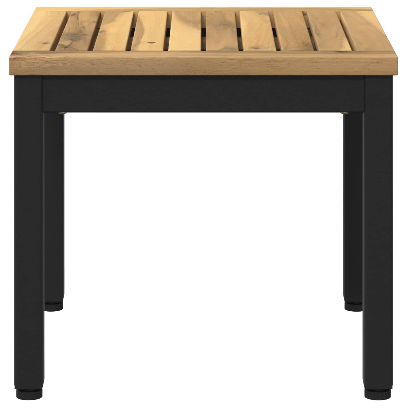 Salontafel Wit en zwart 40 x 40,5 x 36 cm Massief Acaciahout image 4