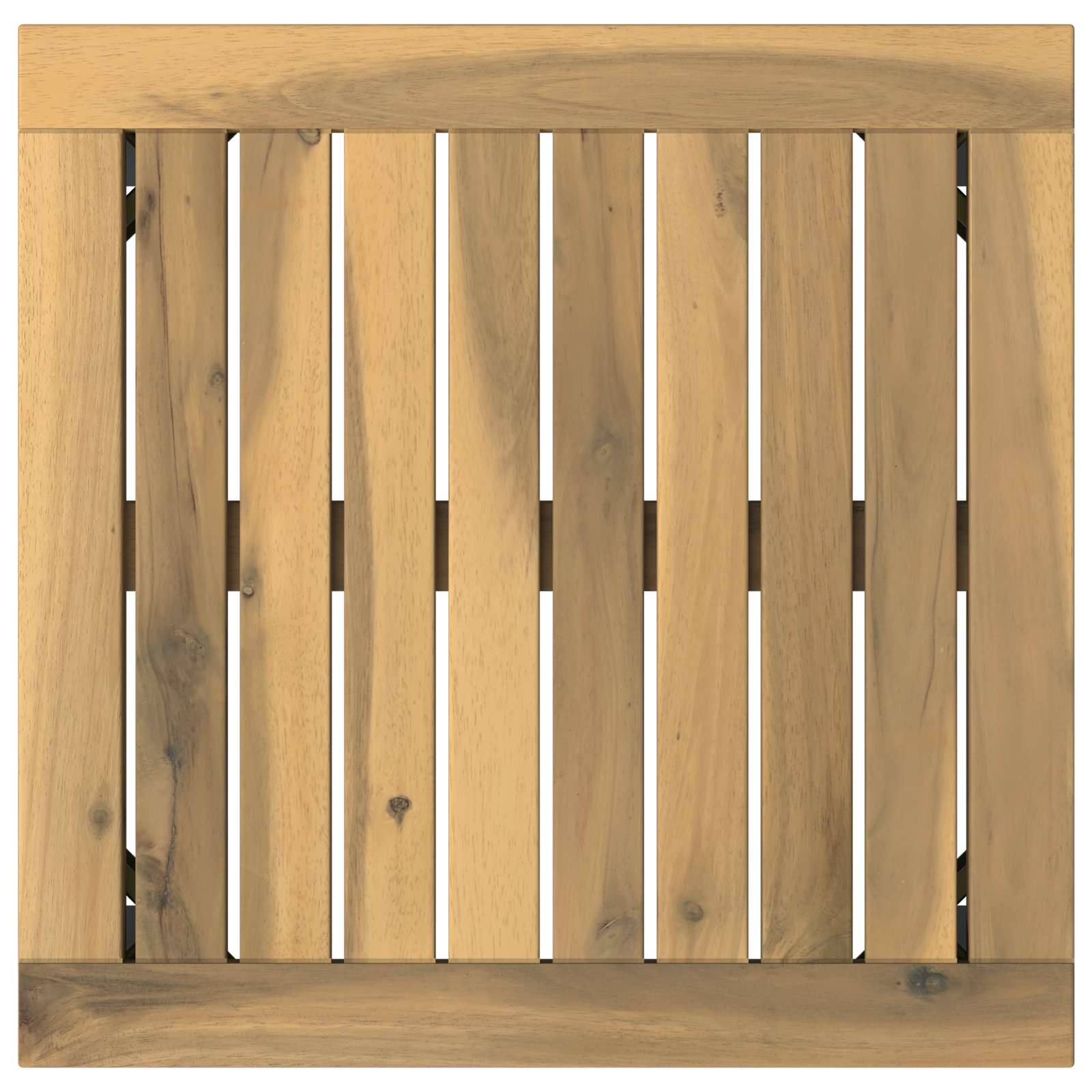 Salontafel Wit en zwart 40 x 40,5 x 36 cm Massief Acaciahout image 5