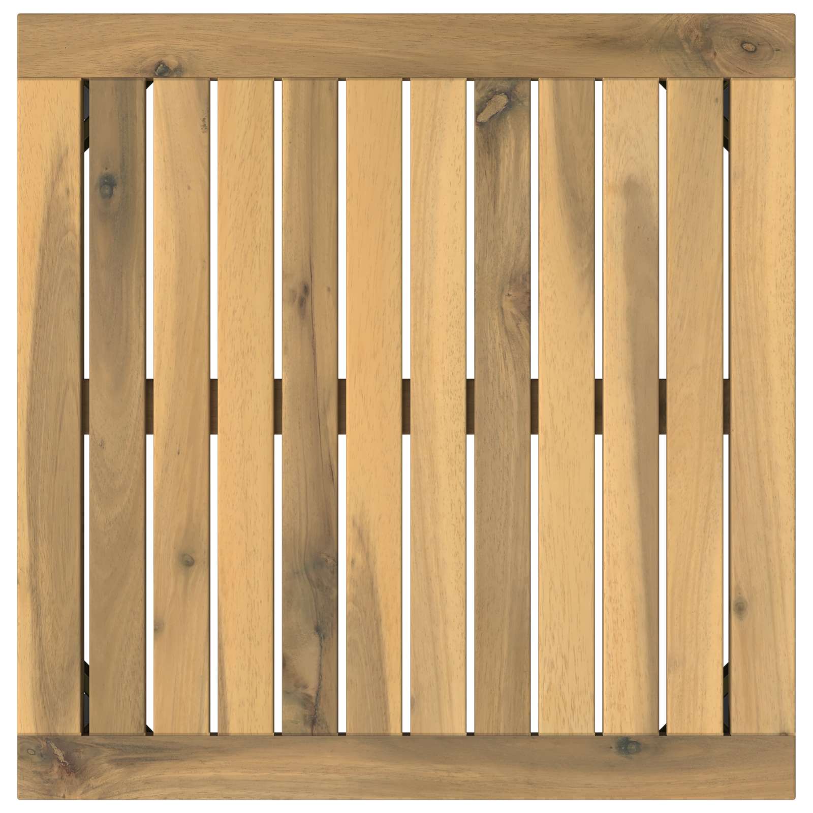 Salontafel Wit en zwart 50 x 48,5 x 36 cm Massief Acaciahout image 5