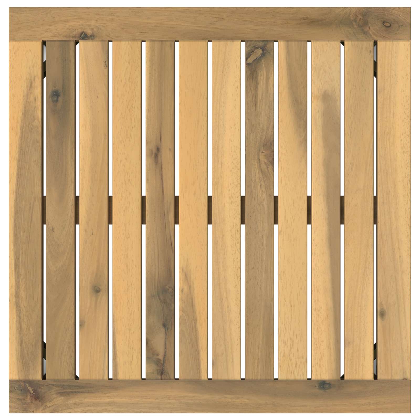 Salontafel Wit 50 x 48,5 x 36 cm Massief Acaciahout image 5