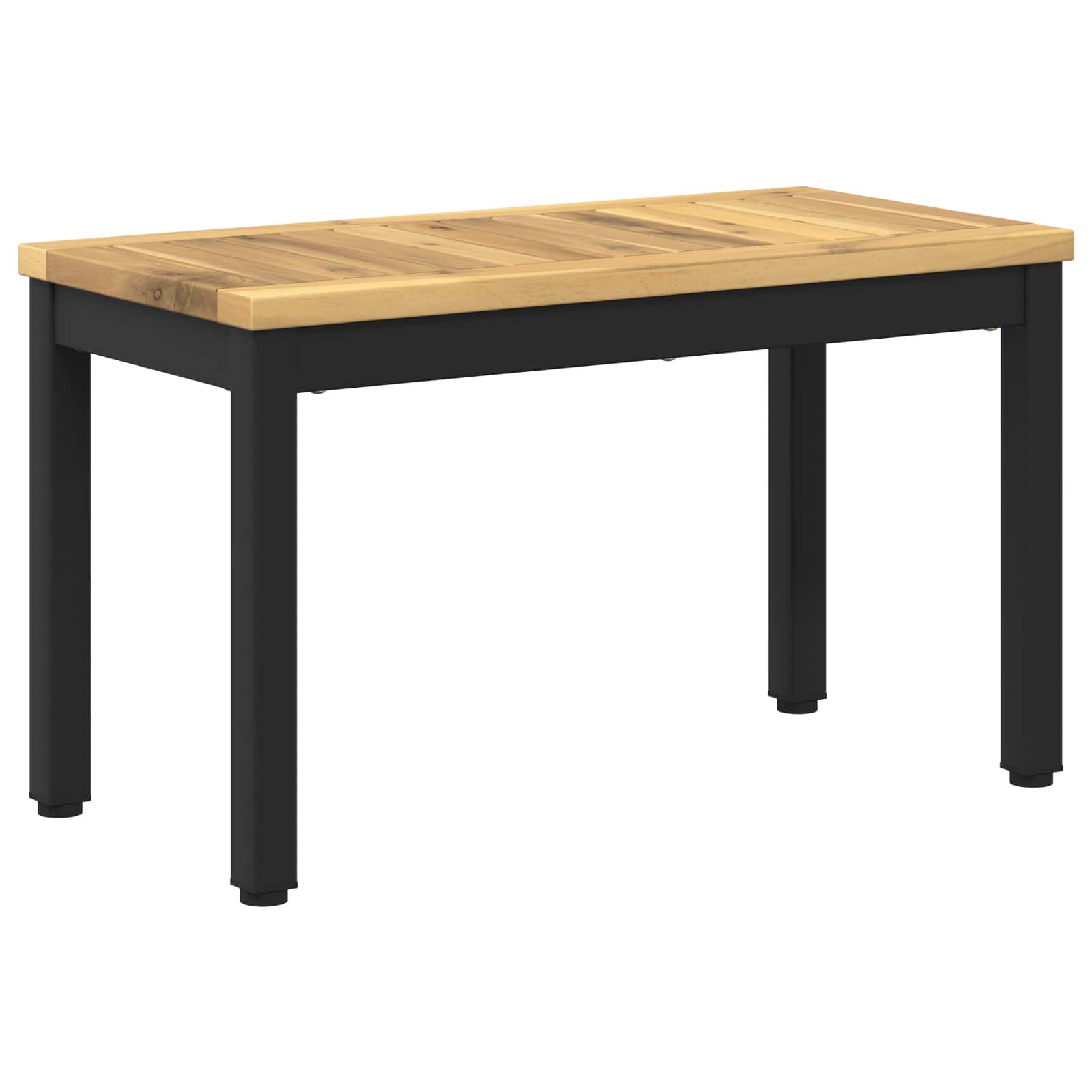 Salontafel Wit en zwart 60,5 x 30 x 36 cm Massief Acaciahout image 2