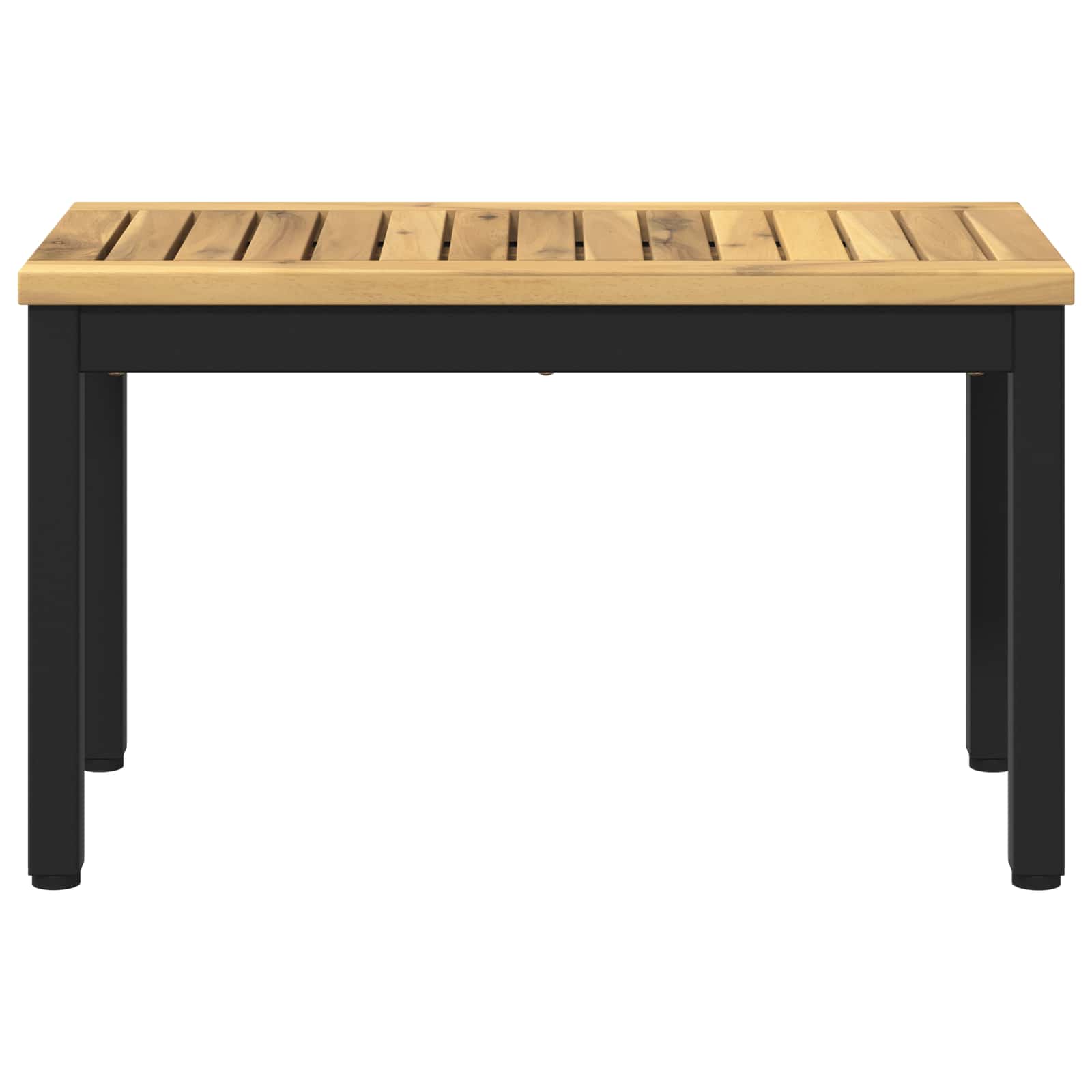 Salontafel Wit en zwart 60,5 x 30 x 36 cm Massief Acaciahout image 4