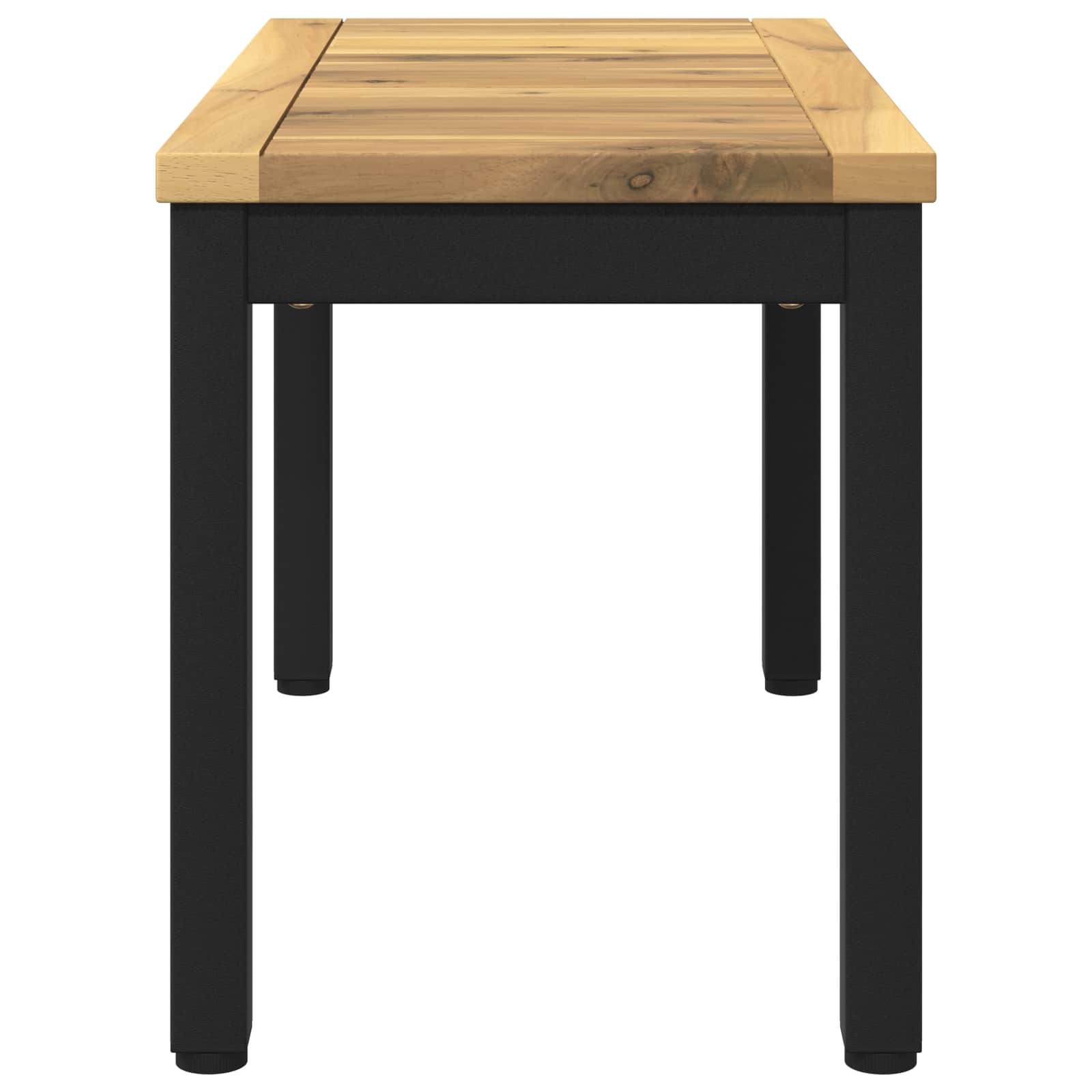 Salontafel Wit en zwart 60,5 x 30 x 36 cm Massief Acaciahout image 5