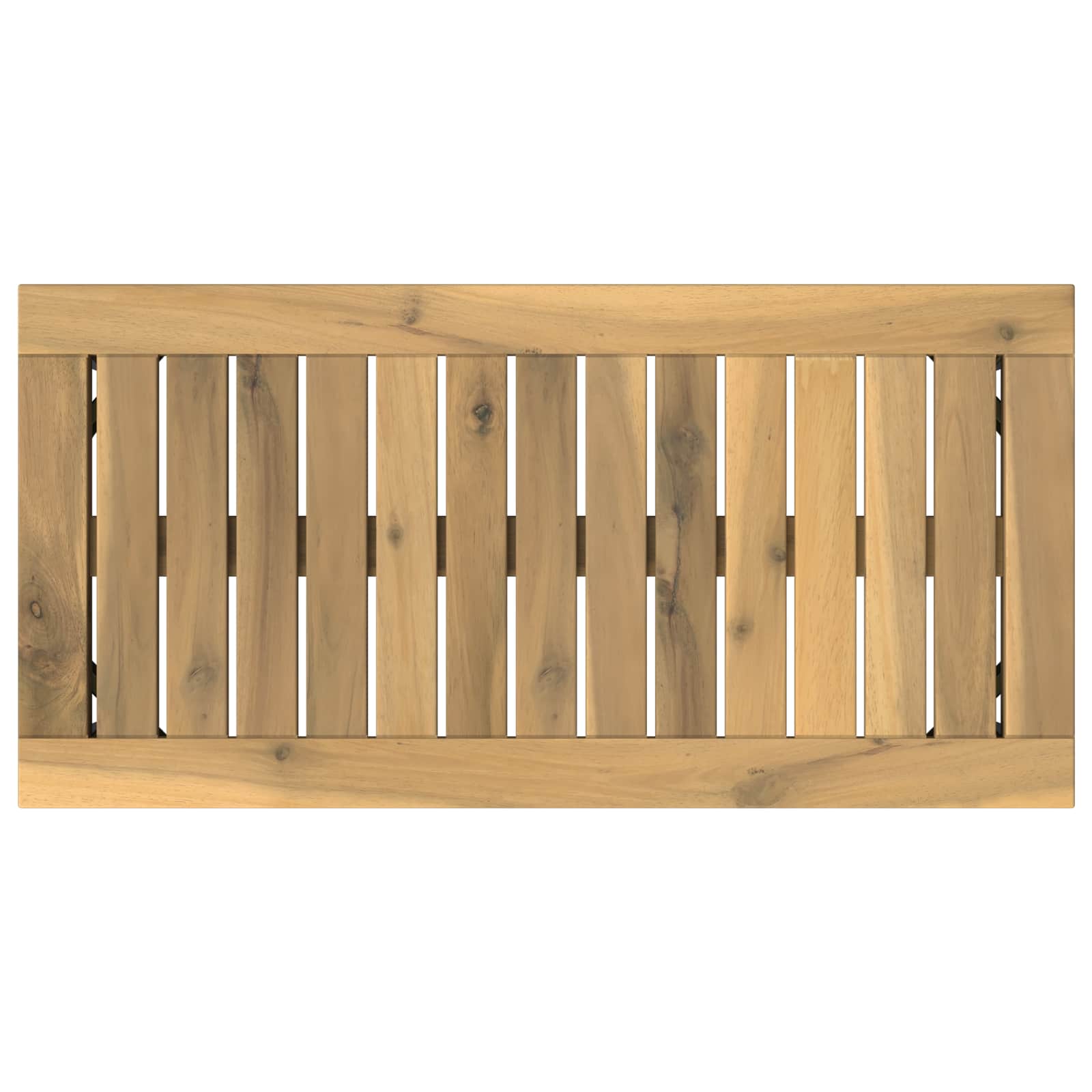 Salontafel Wit en zwart 60,5 x 30 x 36 cm Massief Acaciahout image 6