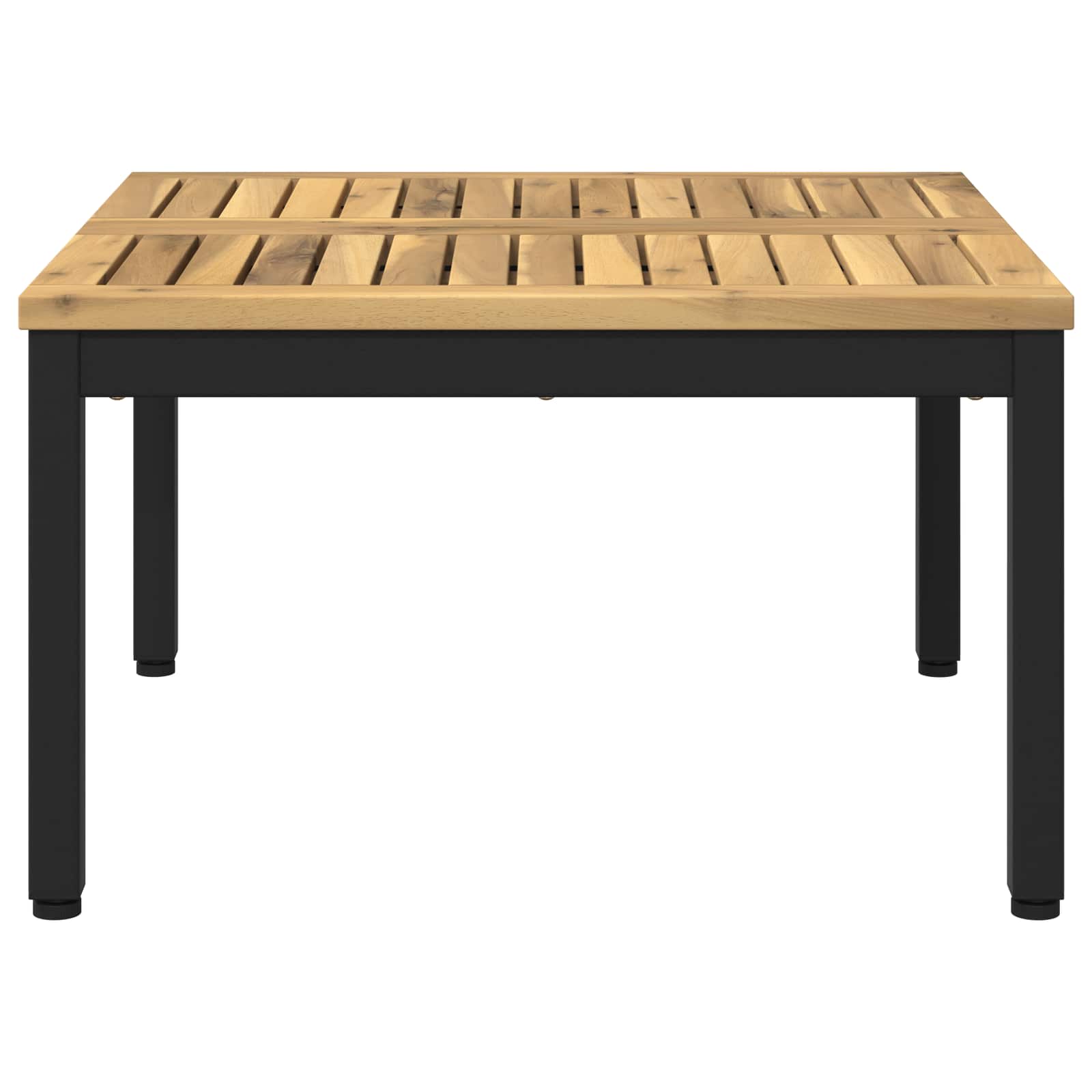 Salontafel Wit en zwart 60 x 60,5 x 36 cm Massief Acaciahout image 4
