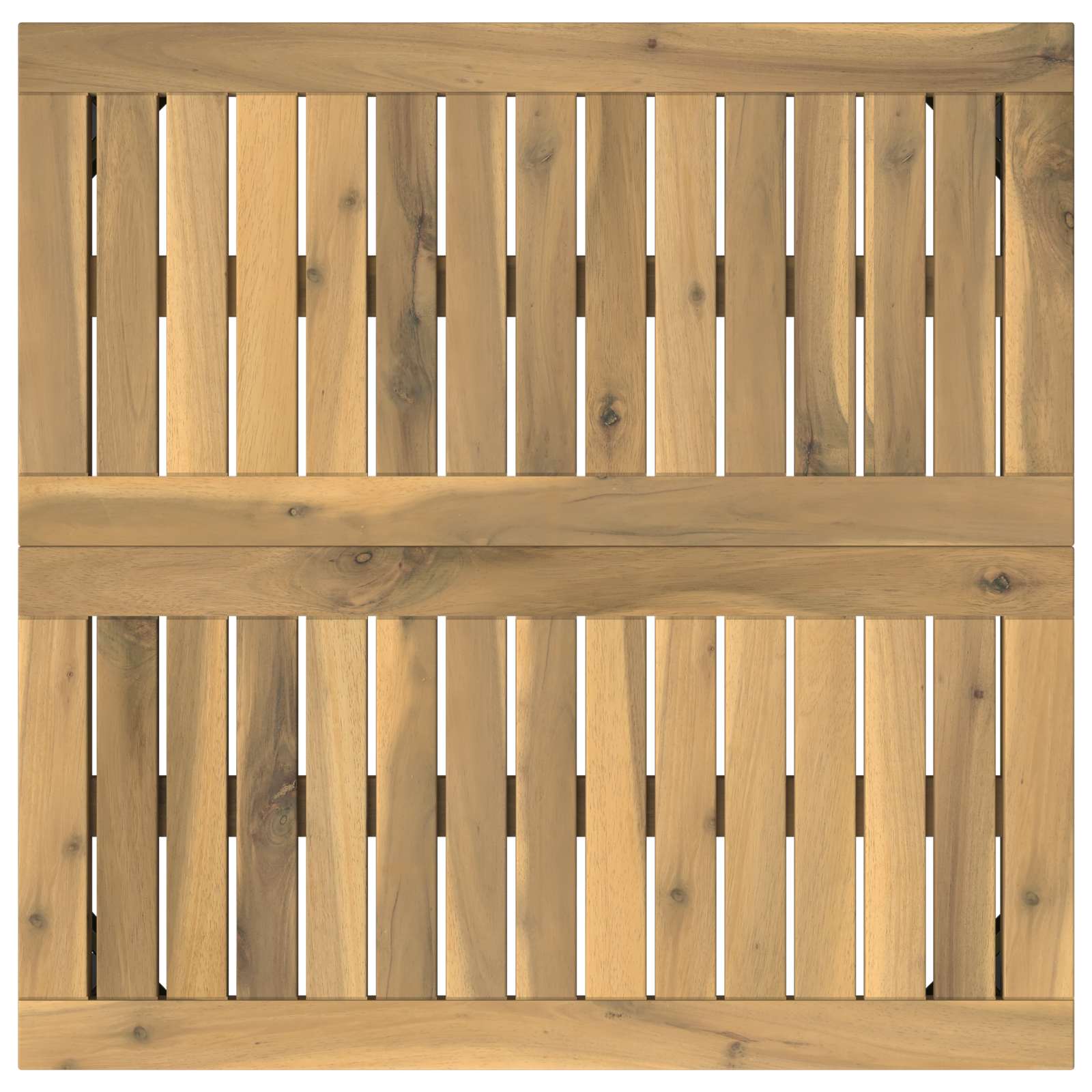 Salontafel Wit en zwart 60 x 60,5 x 36 cm Massief Acaciahout image 5