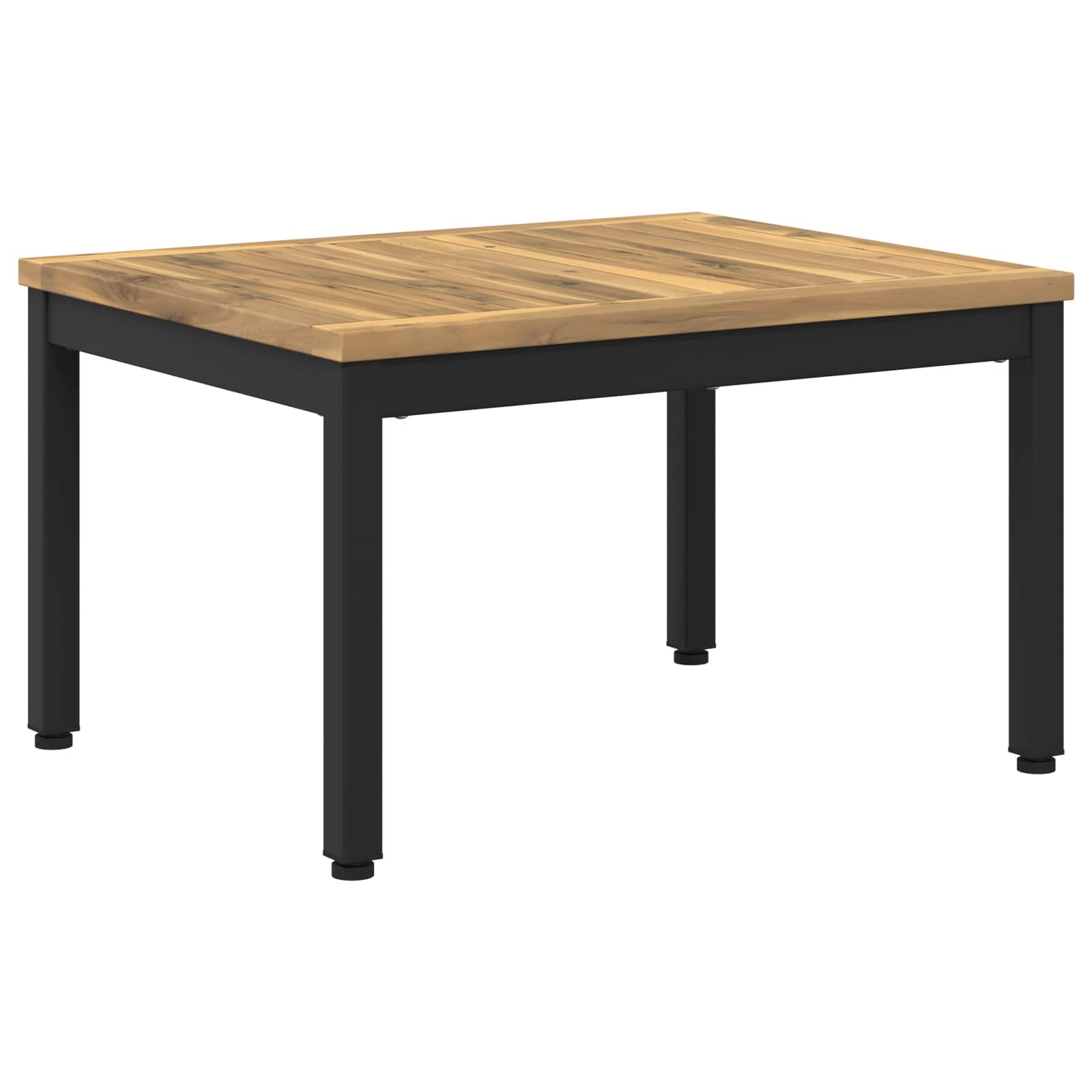 Salontafel Wit en zwart 50 x 60,5 x 36 cm Massief Acaciahout image 2