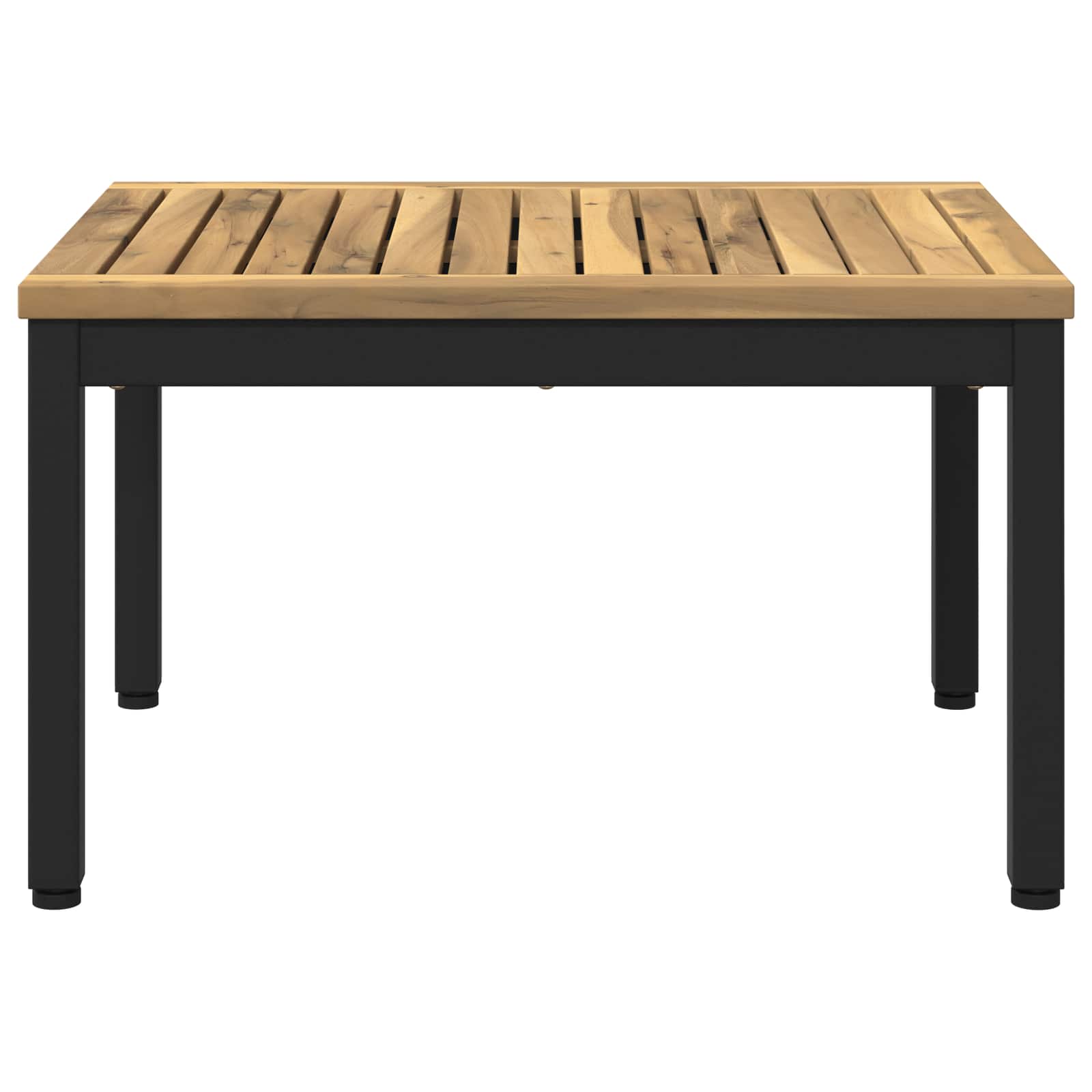 Salontafel Wit en zwart 50 x 60,5 x 36 cm Massief Acaciahout image 5