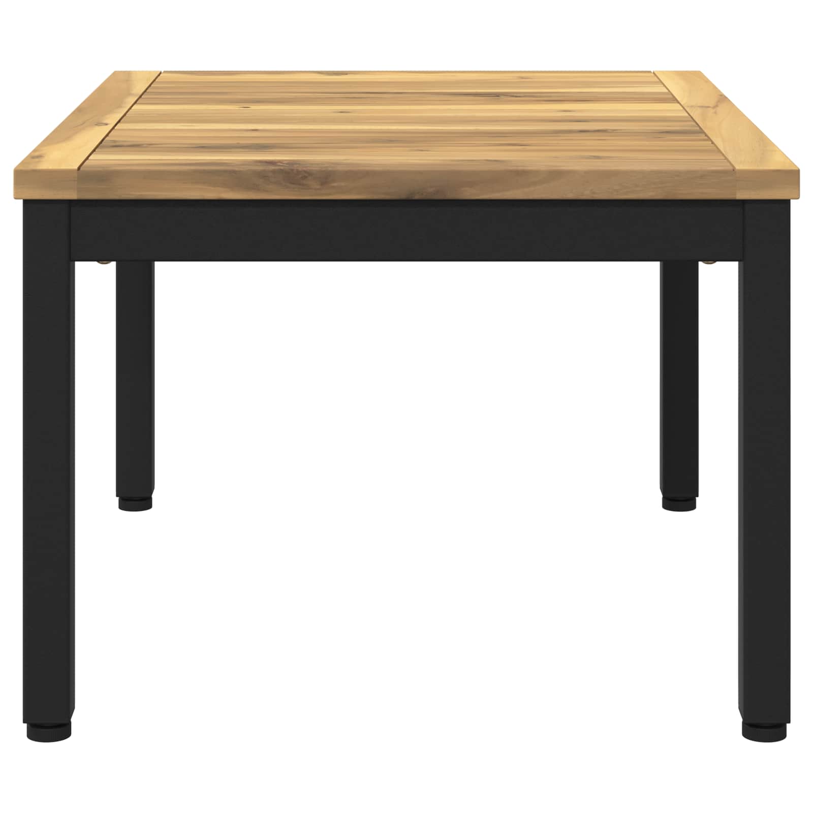 Salontafel Wit en zwart 50 x 60,5 x 36 cm Massief Acaciahout image 6