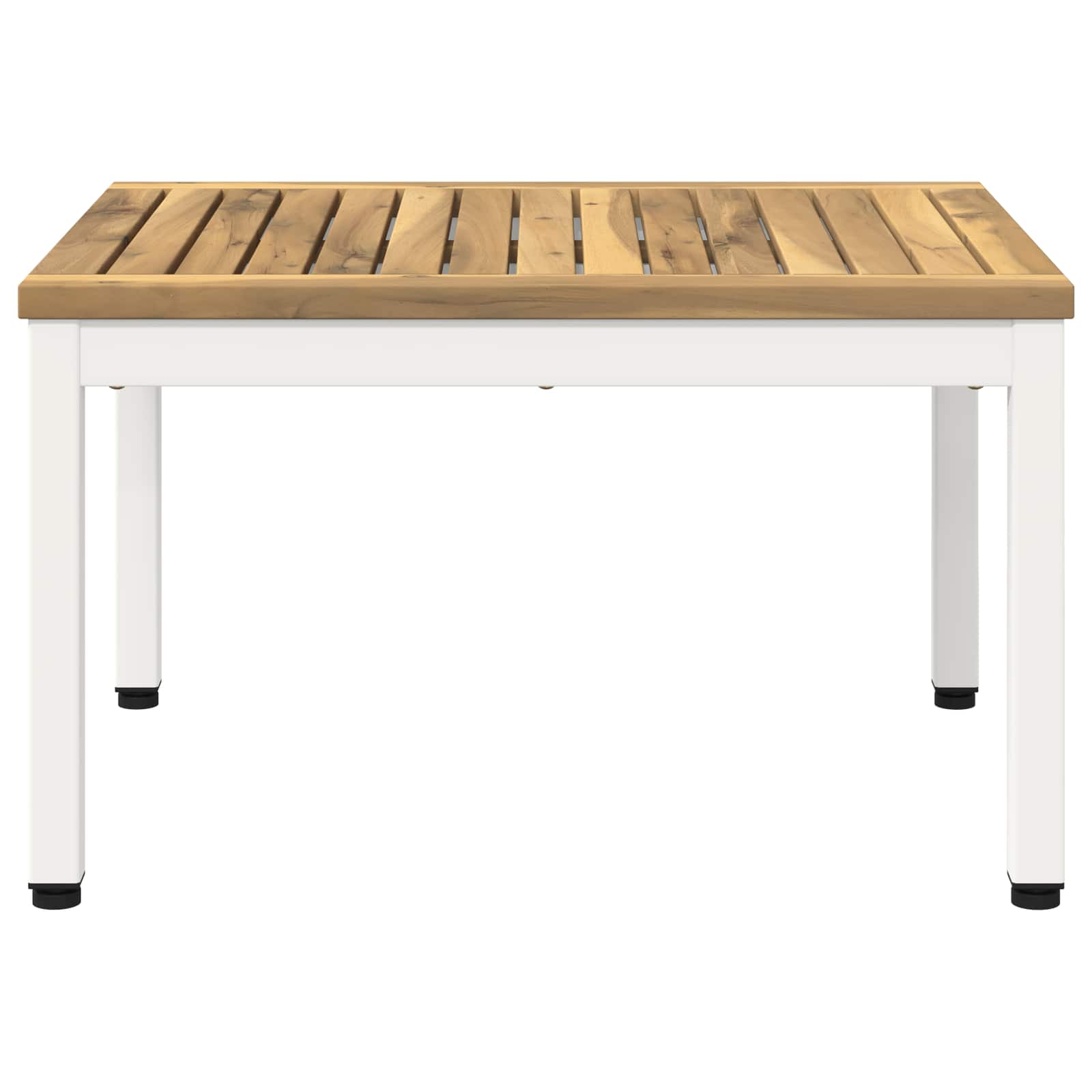 Salontafel Wit 49 x 60,5 x 36 cm Massief Acaciahout image 4