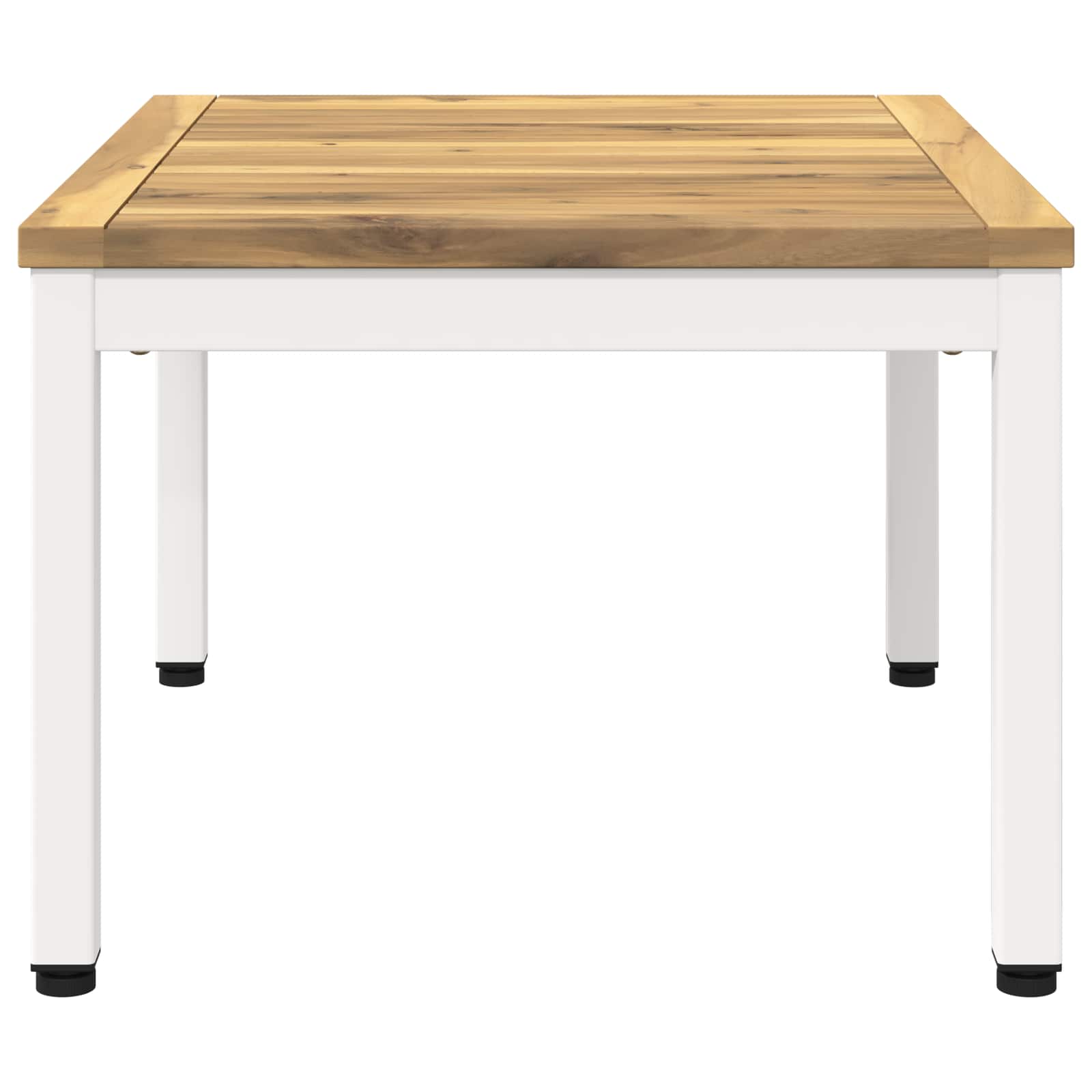 Salontafel Wit 49 x 60,5 x 36 cm Massief Acaciahout image 5