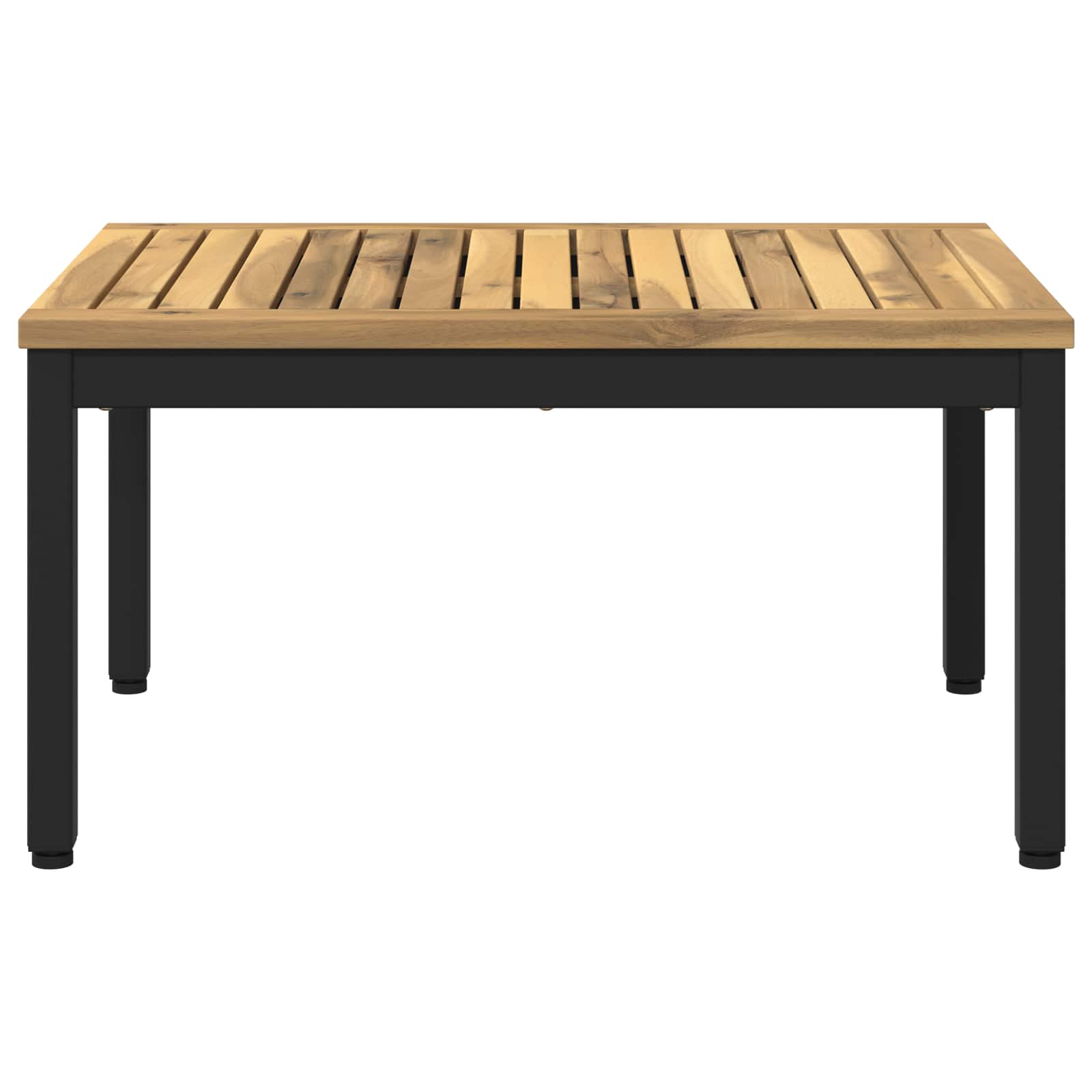 Salontafel Wit en zwart 49 x 68,5 x 36 cm Massief Acaciahout image 3