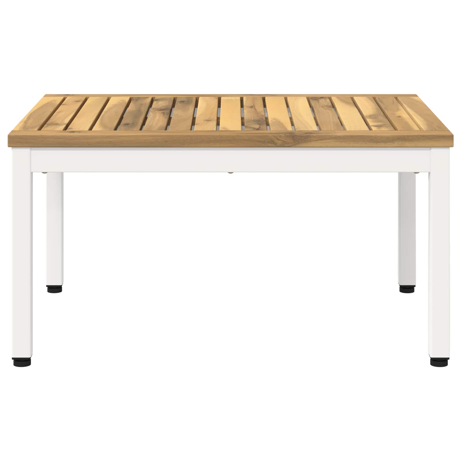 Salontafel Wit 49 x 68,5 x 36 cm Massief Acaciahout image 4