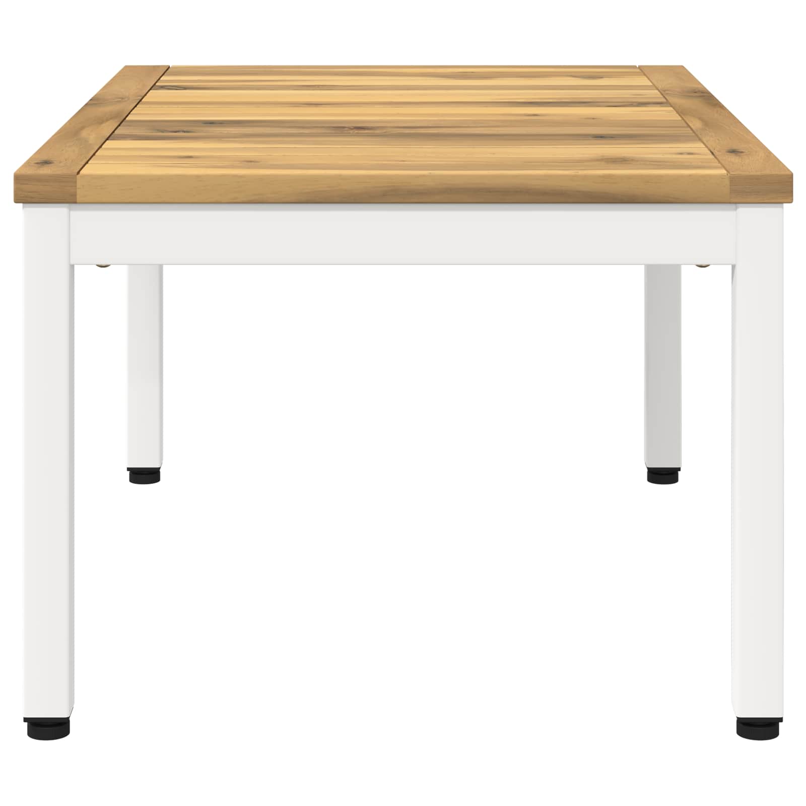 Salontafel Wit 49 x 68,5 x 36 cm Massief Acaciahout image 5