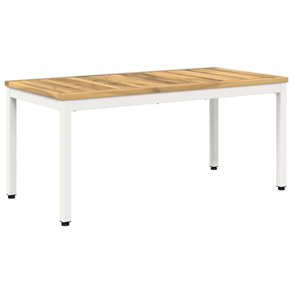 vidaXL Kohvilaud Valge 50 x 100,5 x 45 cm Tugev akatsiapuu