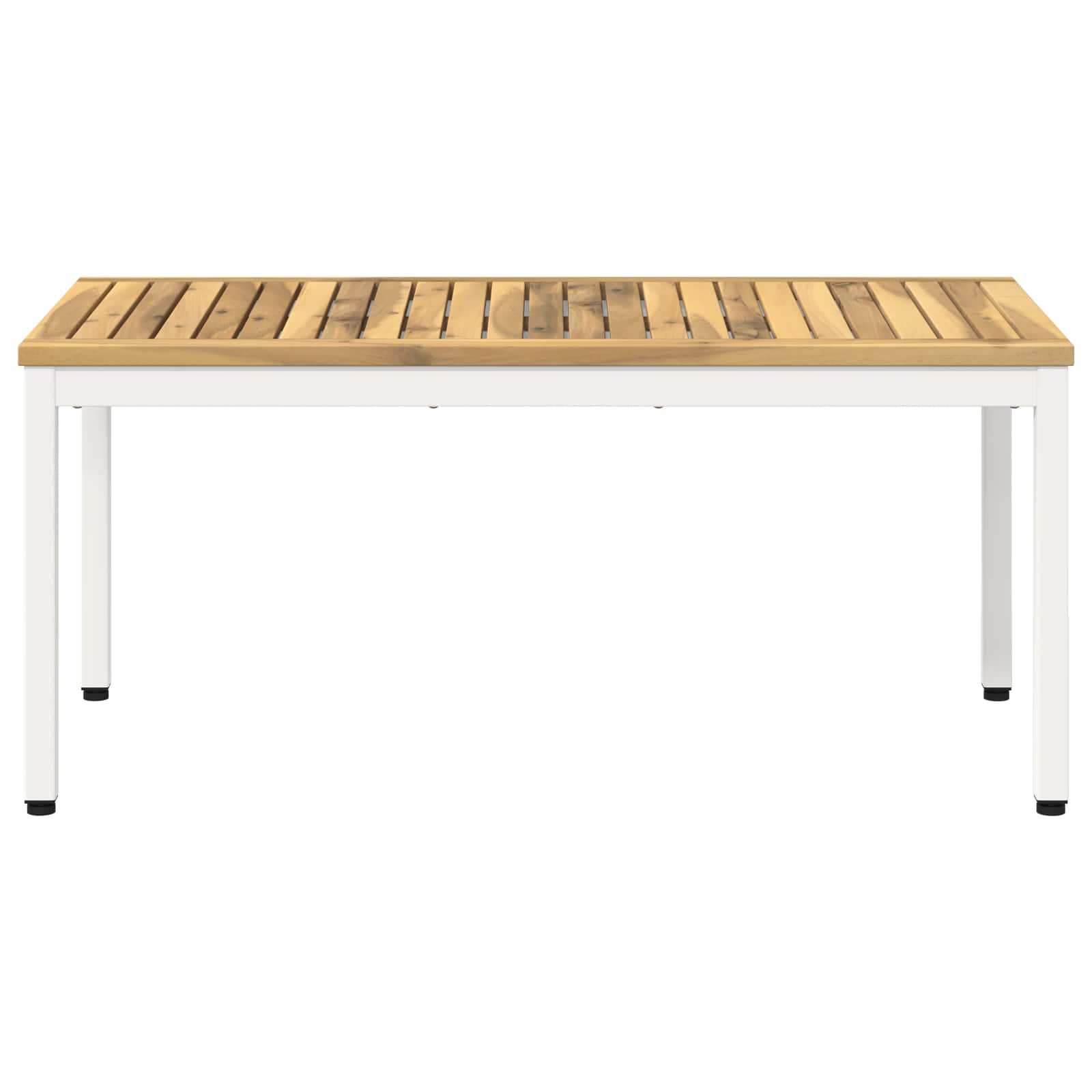 Salontafel Wit 50 x 100,5 x 45 cm Massief Acaciahout image 4