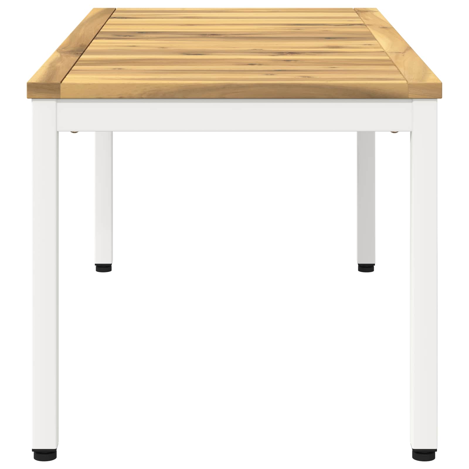 Salontafel Wit 50 x 100,5 x 45 cm Massief Acaciahout image 5