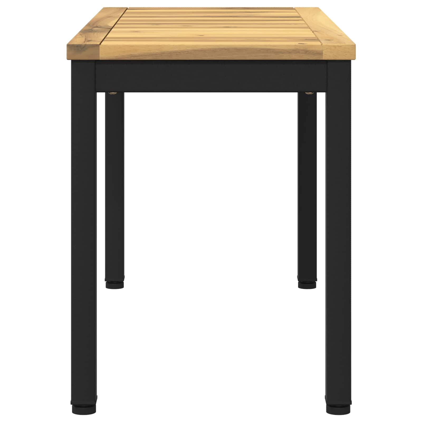 Tuinbank 80,5 x 35 x 45 cm Massief Acaciahout Wit en zwart image 3