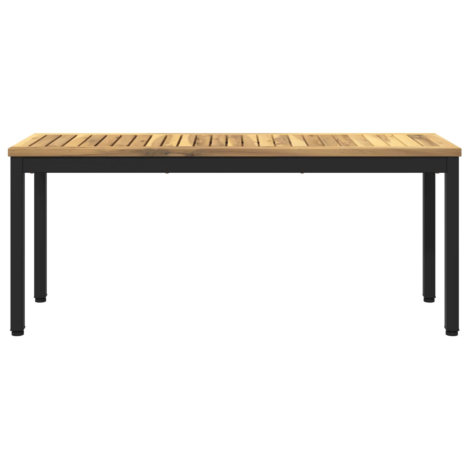 Tuinbank 108,5 x 35 x 45 cm Massief Acaciahout Wit en zwart image 2