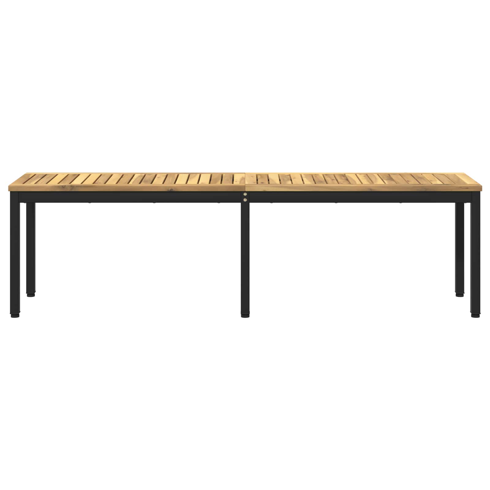 Tuinbank 161 x 35 x 45 cm Massief Acaciahout Wit en zwart image 2