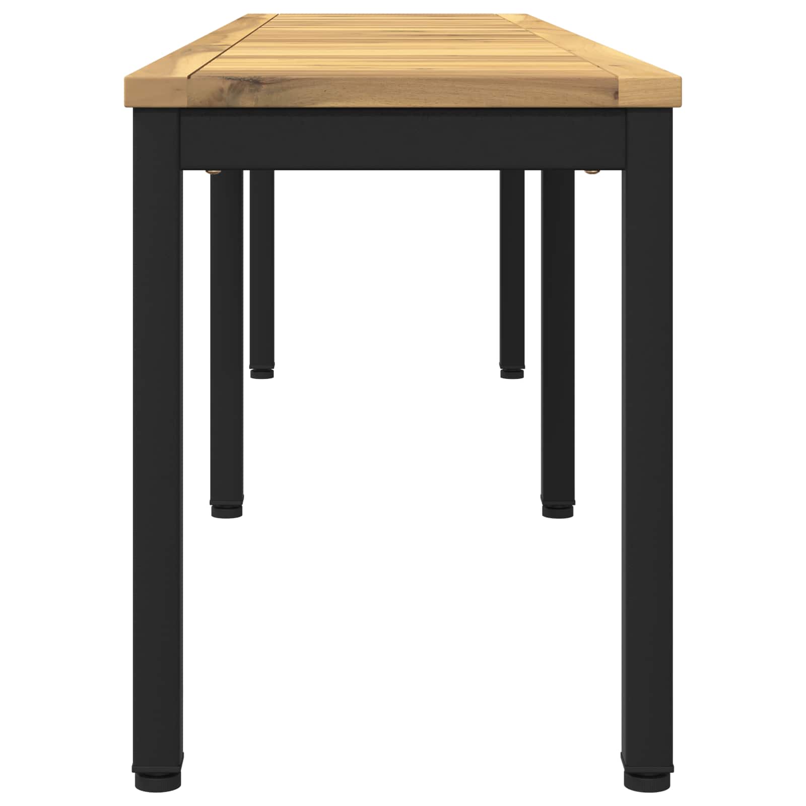 Tuinbank 161 x 35 x 45 cm Massief Acaciahout Wit en zwart image 3