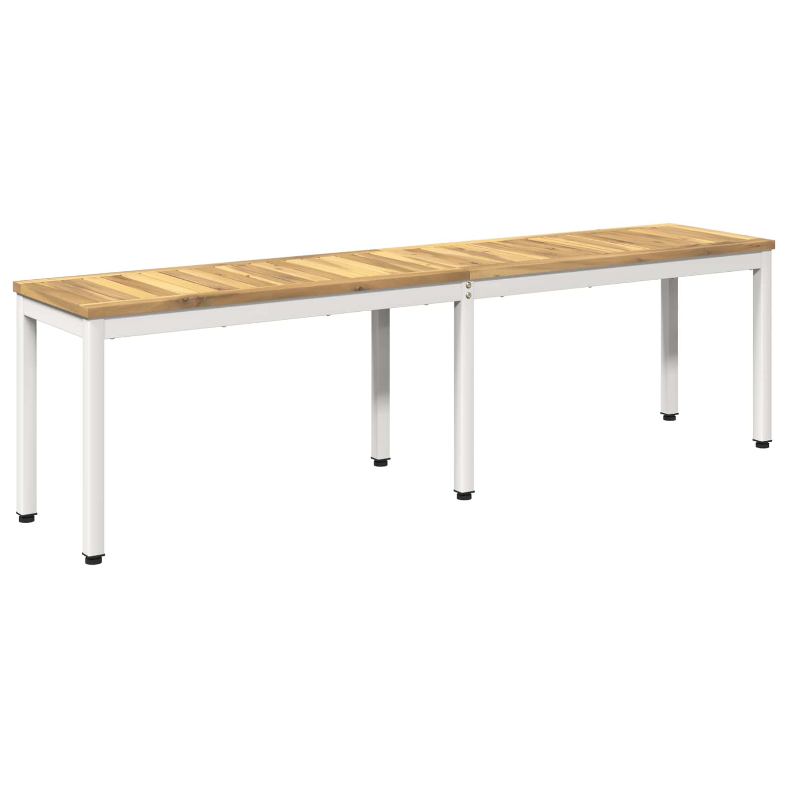 vidaXL Trädgårdsbänk 161 x 35 x 45 cm Massivt Akaciaträ Vit