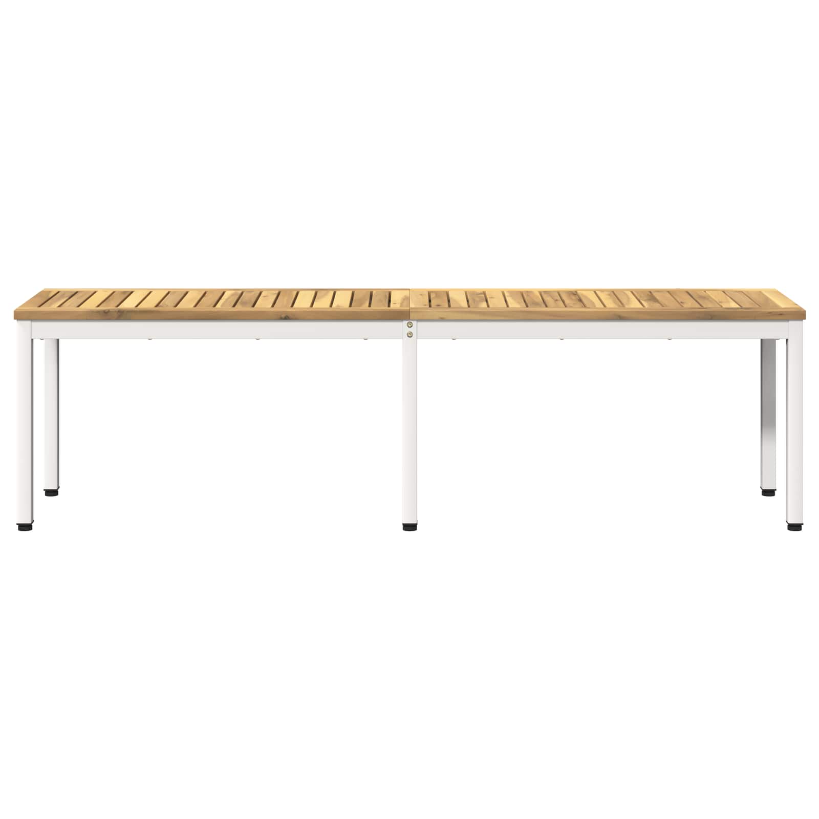 Tuinbank 161 x 35 x 45 cm Massief Acaciahout Wit Rechthoekig image 2