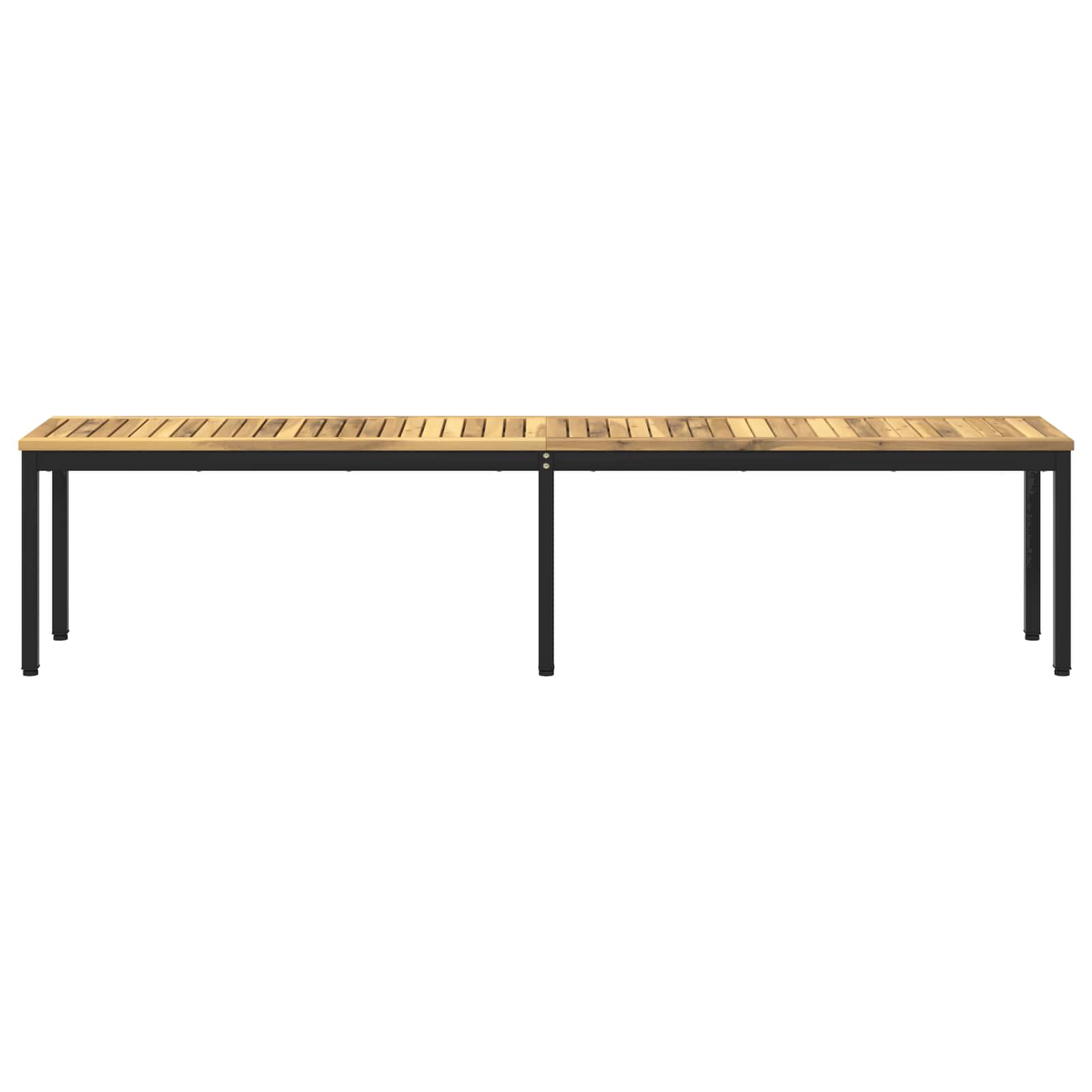 Tuinbank 201 x 35 x 45 cm Massief Acaciahout Wit en zwart image 3
