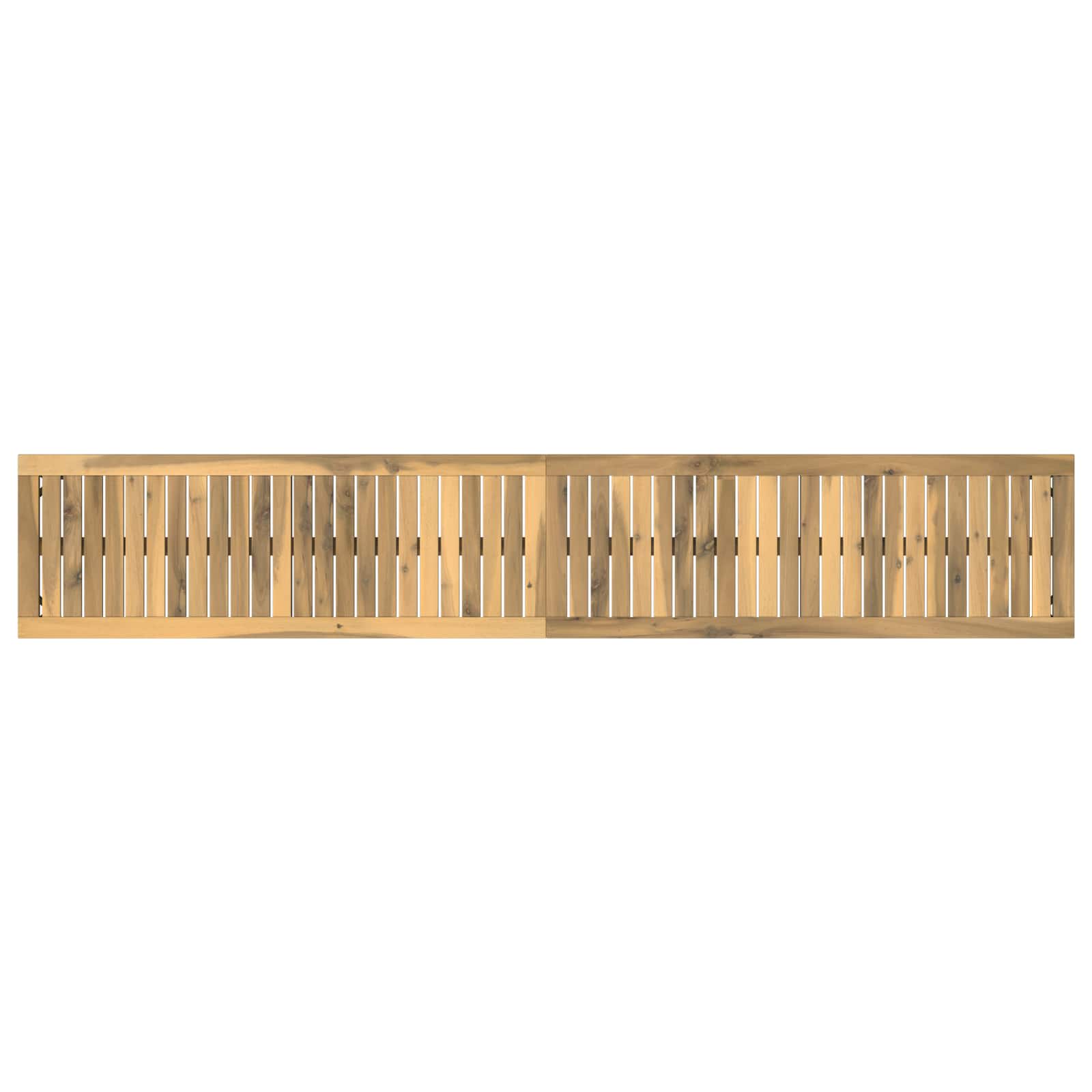 Tuinbank 201 x 35 x 45 cm Massief Acaciahout Wit en zwart image 5