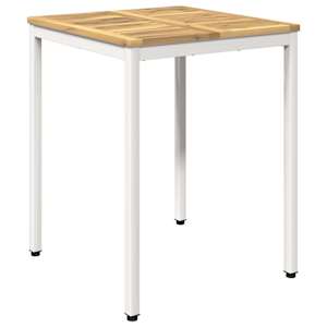 vidaXL Aia &otilde;htus&ouml;&ouml;gi laud Valge 60 x 60,5 x 75 cm Tugev akatsiapuu