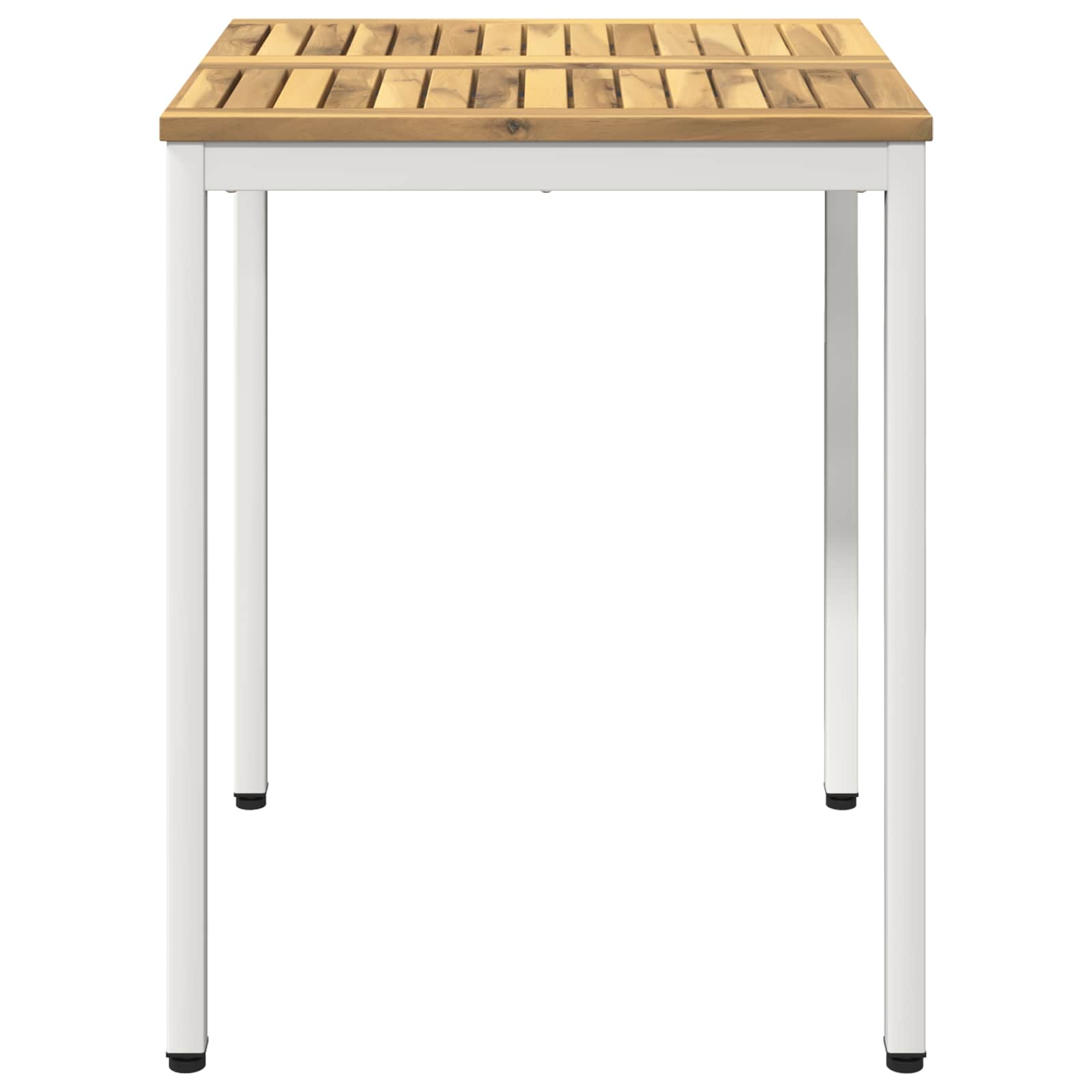 Tuindiner tafel Wit 60 x 60,5 x 75 cm Massief Acaciahout image 3