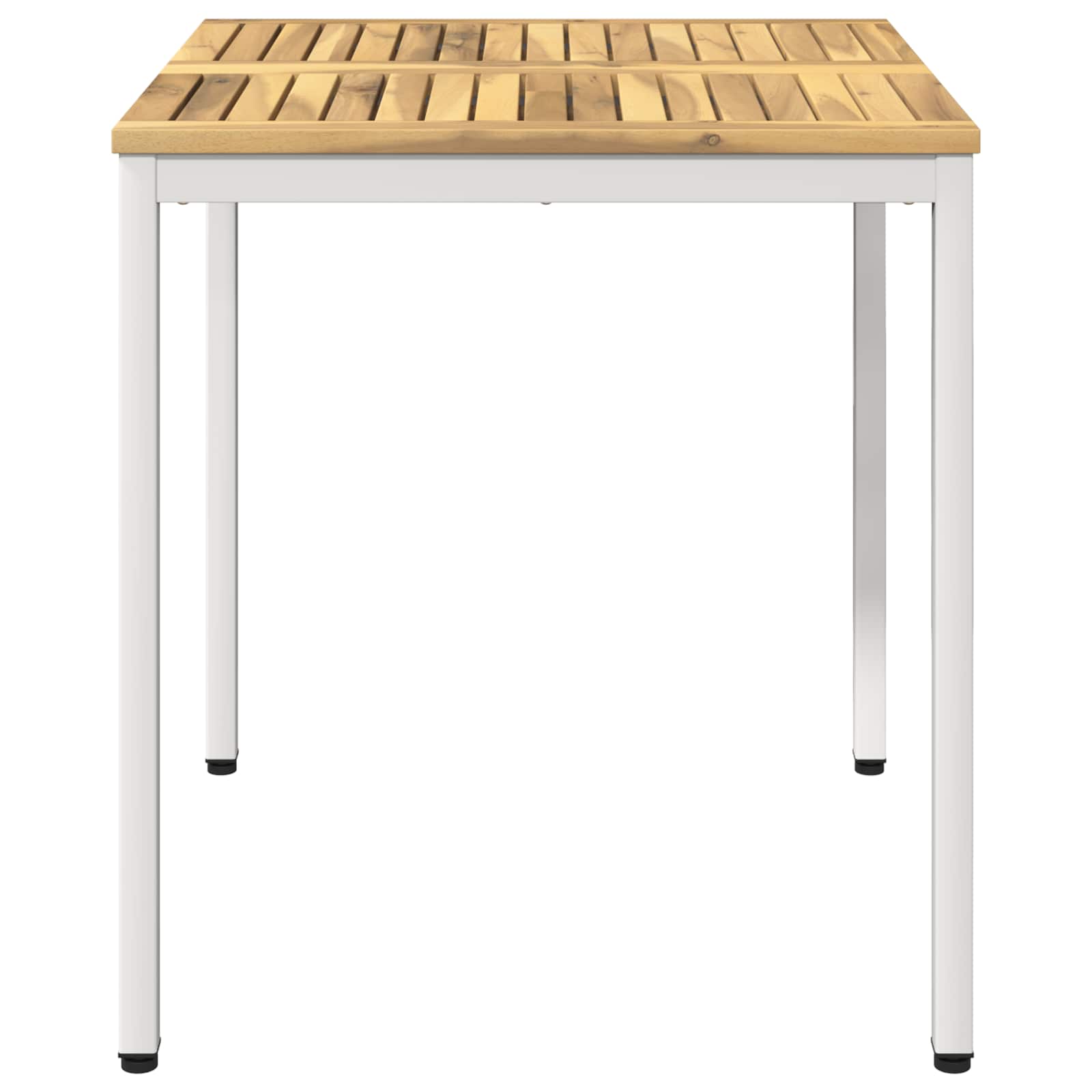 Tuindiner tafel Wit 70 x 68,5 x 75 cm Massief Acaciahout image 2