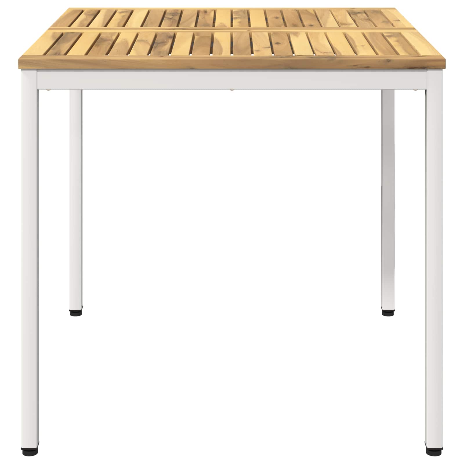 Tuindiner tafel Wit 80 x 80,5 x 75 cm Massief Acaciahout image 3