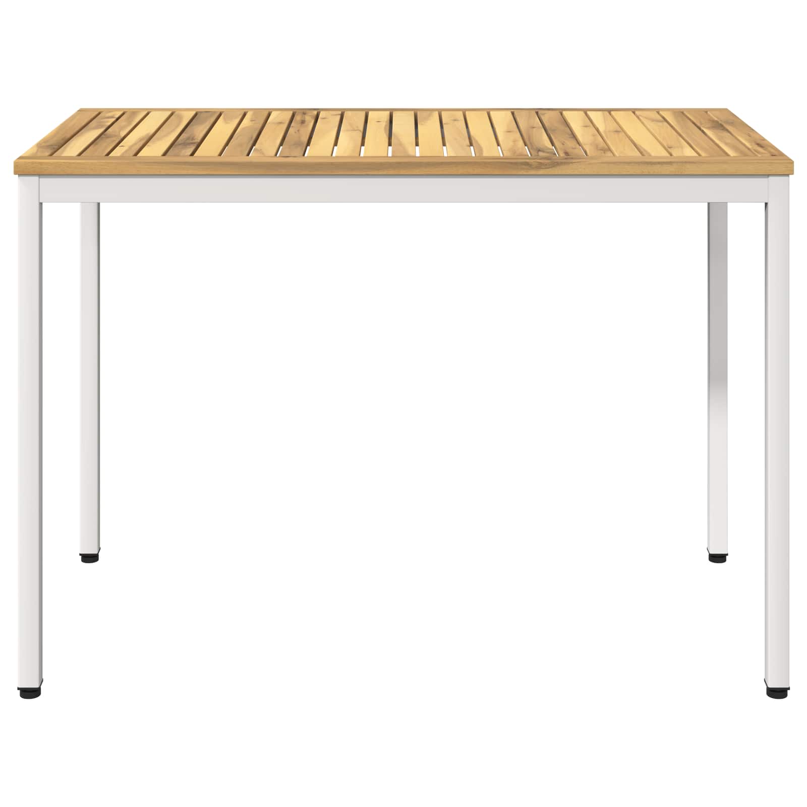 Tuindiner tafel Wit 108,5 x 55 x 75 cm Massief Acaciahout image 2