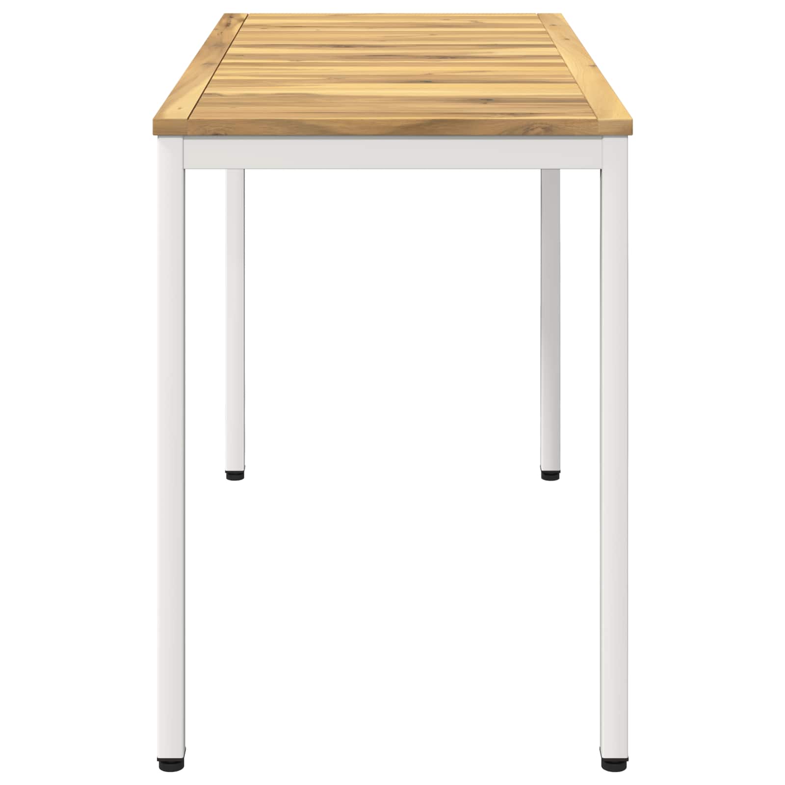 Tuindiner tafel Wit 108,5 x 55 x 75 cm Massief Acaciahout image 3