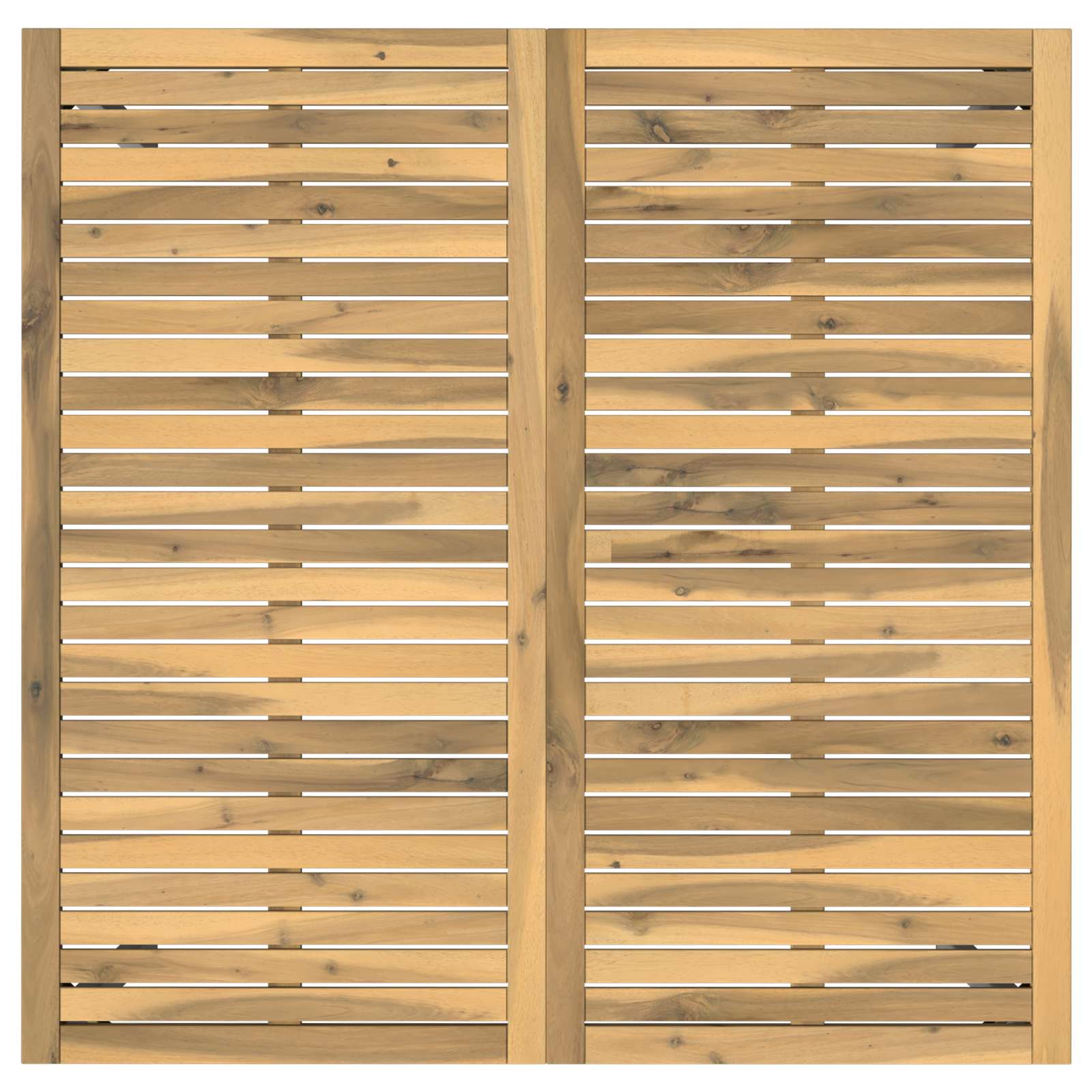 Tuindiner tafel Wit 110 x 108,5 x 75 cm Massief Acaciahout image 4