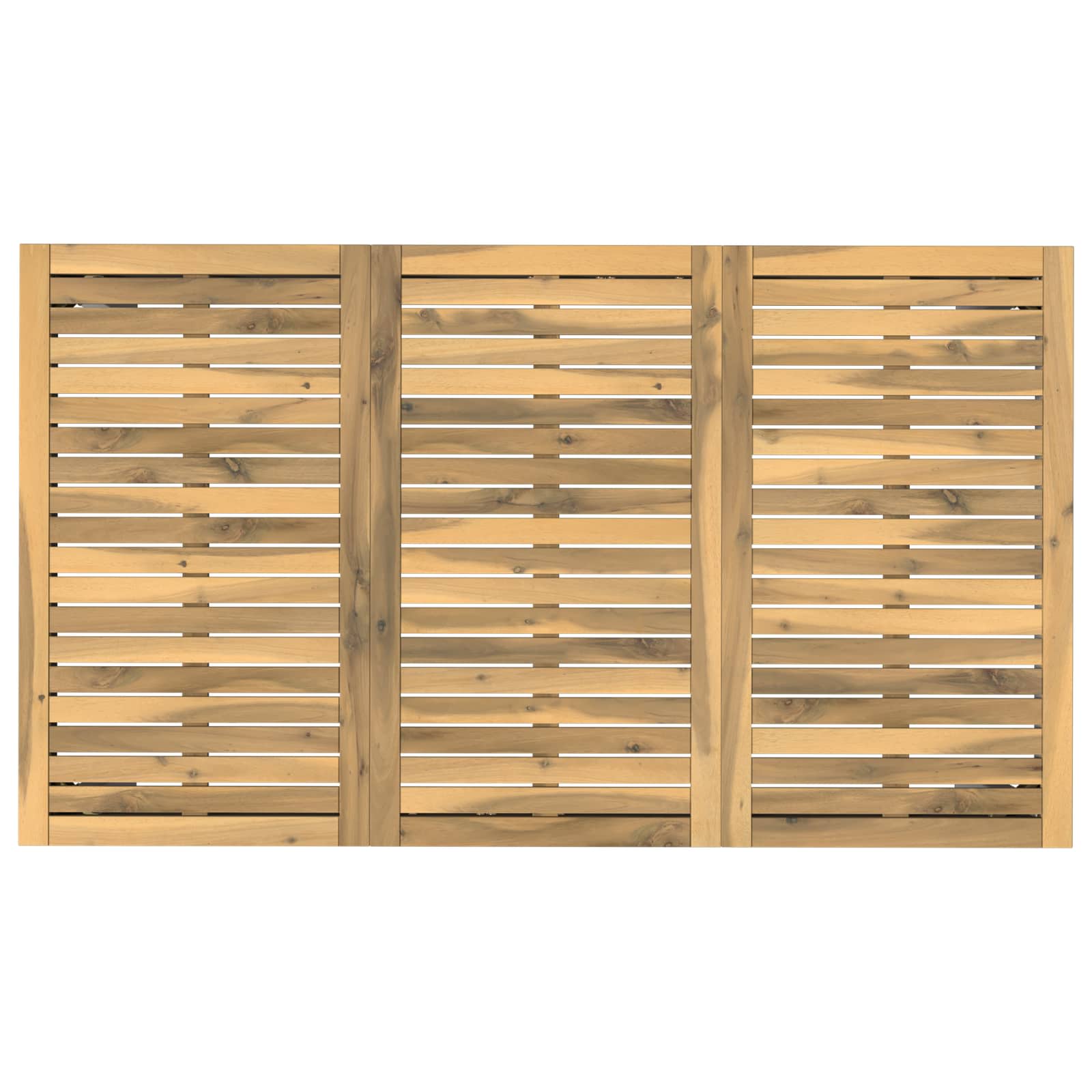 Tuindiner tafel Wit 141 x 80,5 x 75 cm Massief Acaciahout image 4