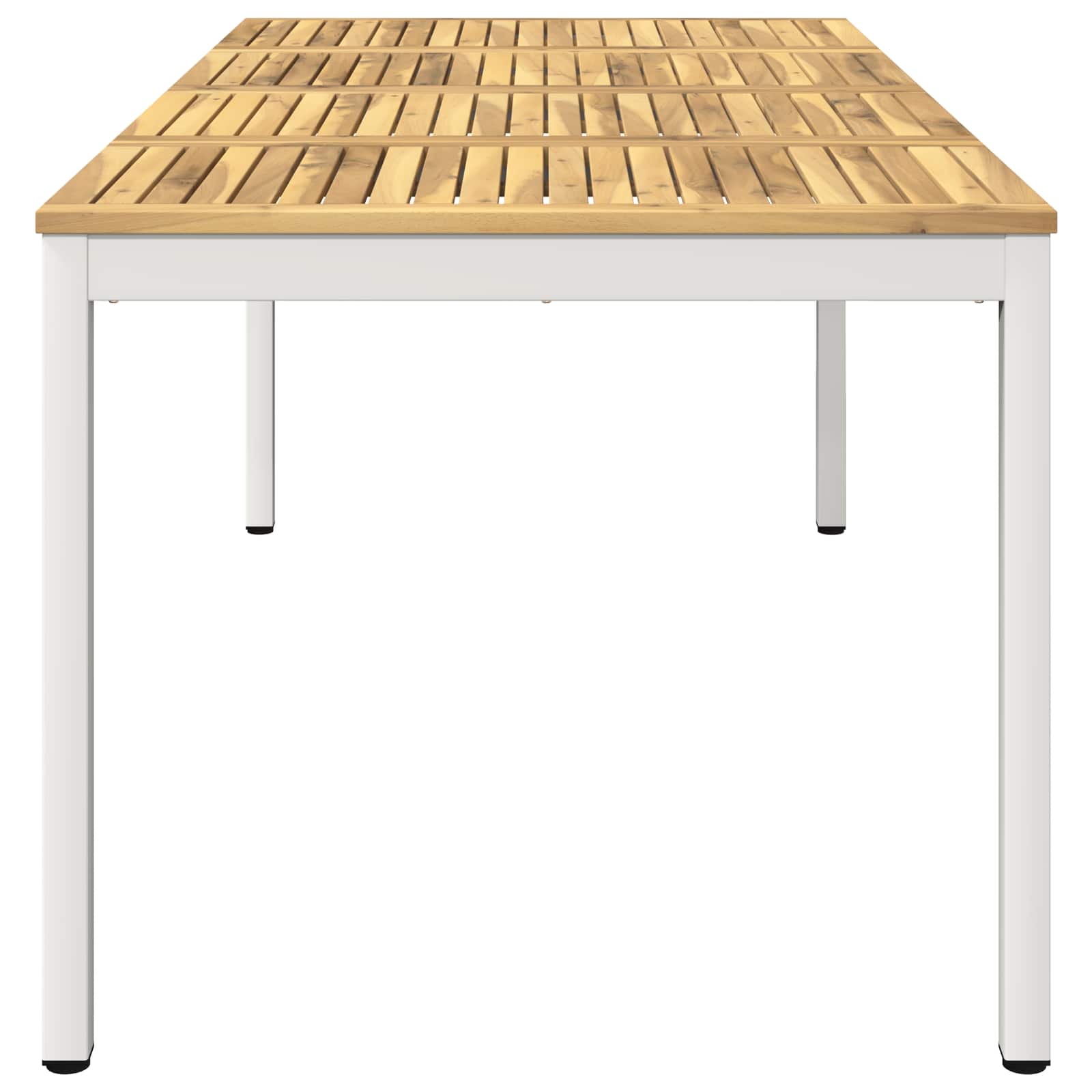 Tuindiner tafel Wit 180 x 88,5 x 75 cm Massief Acaciahout image 3