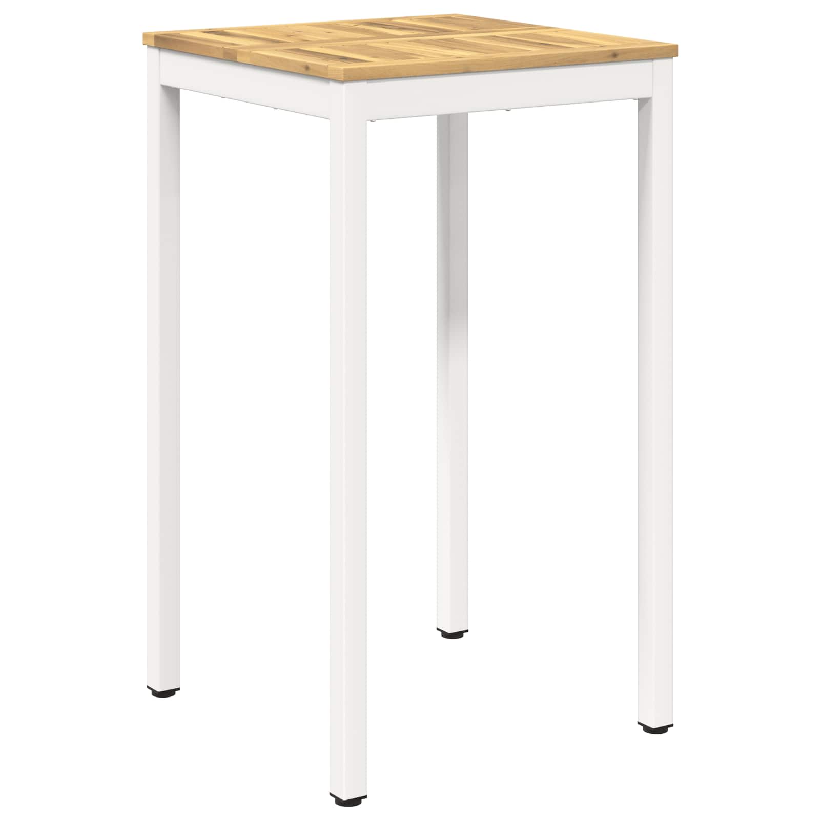 vidaXL Trädgård Bar Bord Vit 60 x 60,5 x 105 cm Massivt Akaciaträ