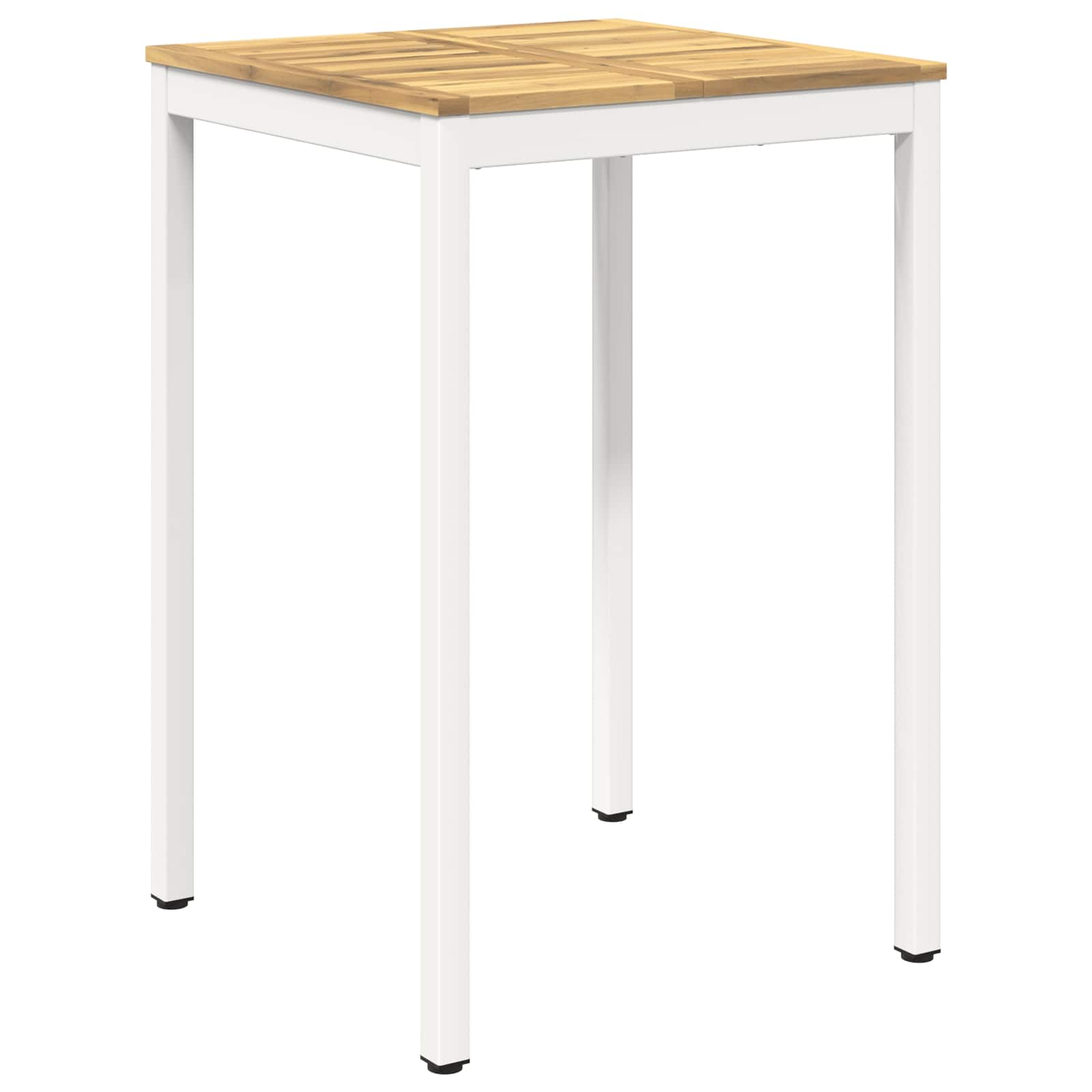 vidaXL Trädgård Bar Bord Vit 70 x 68,5 x 105 cm Massivt Akaciaträ
