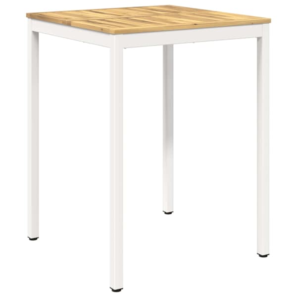 vidaXL Aia baarilaud Valge 80 x 80,5 x 105 cm Tugev akatsiapuu