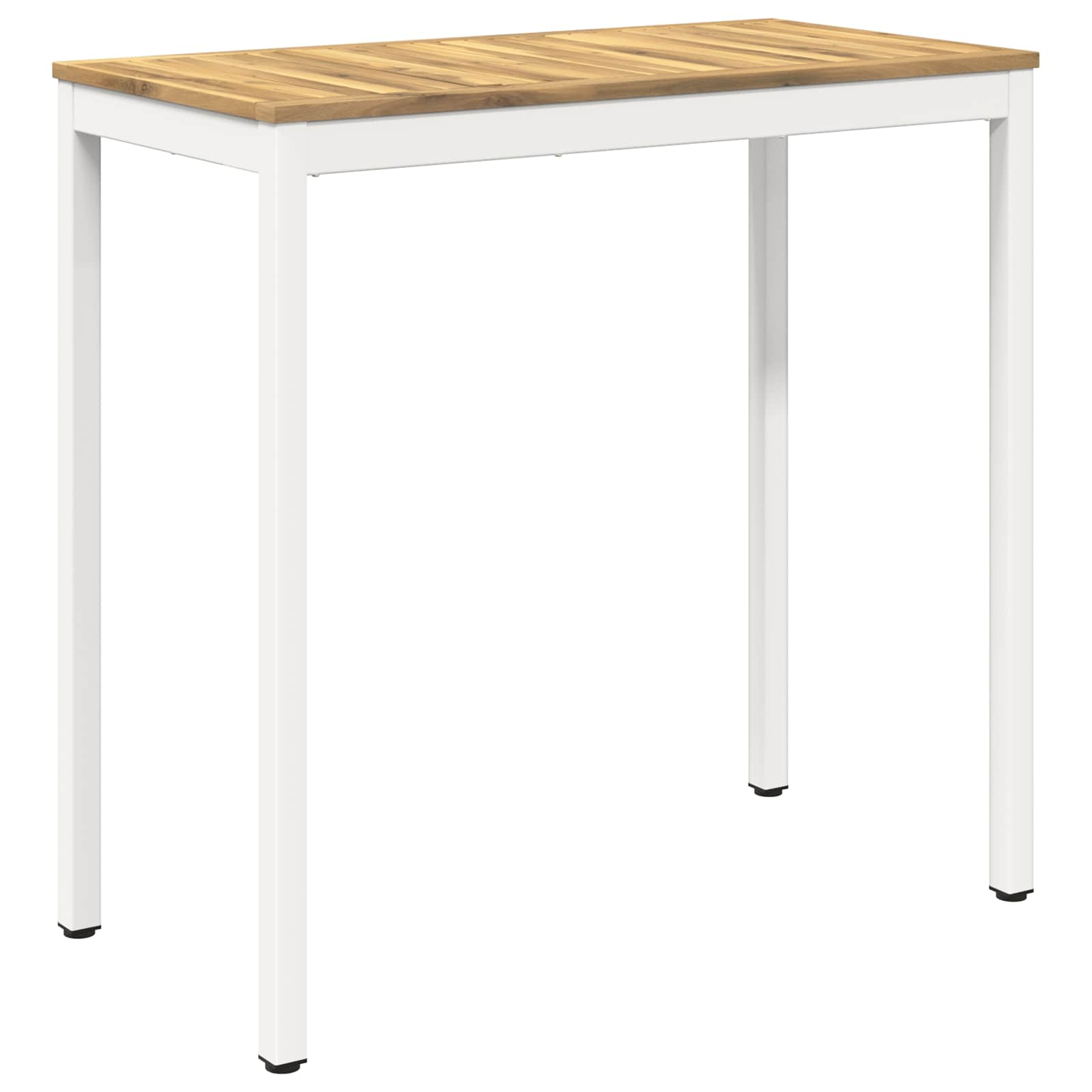Tuinbar Tafel Wit 108,5 x 55 x 105 cm Massief Acaciahout image 1