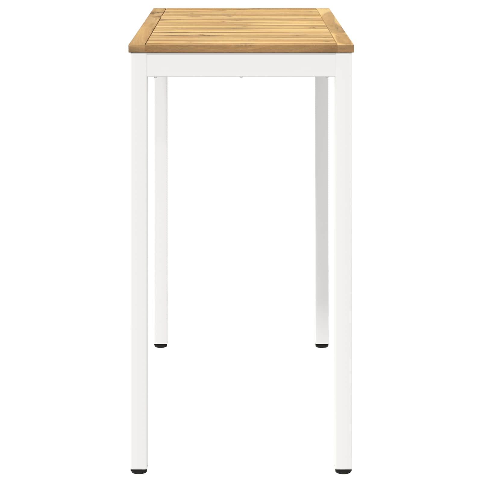 Tuinbar Tafel Wit 108,5 x 55 x 105 cm Massief Acaciahout image 3
