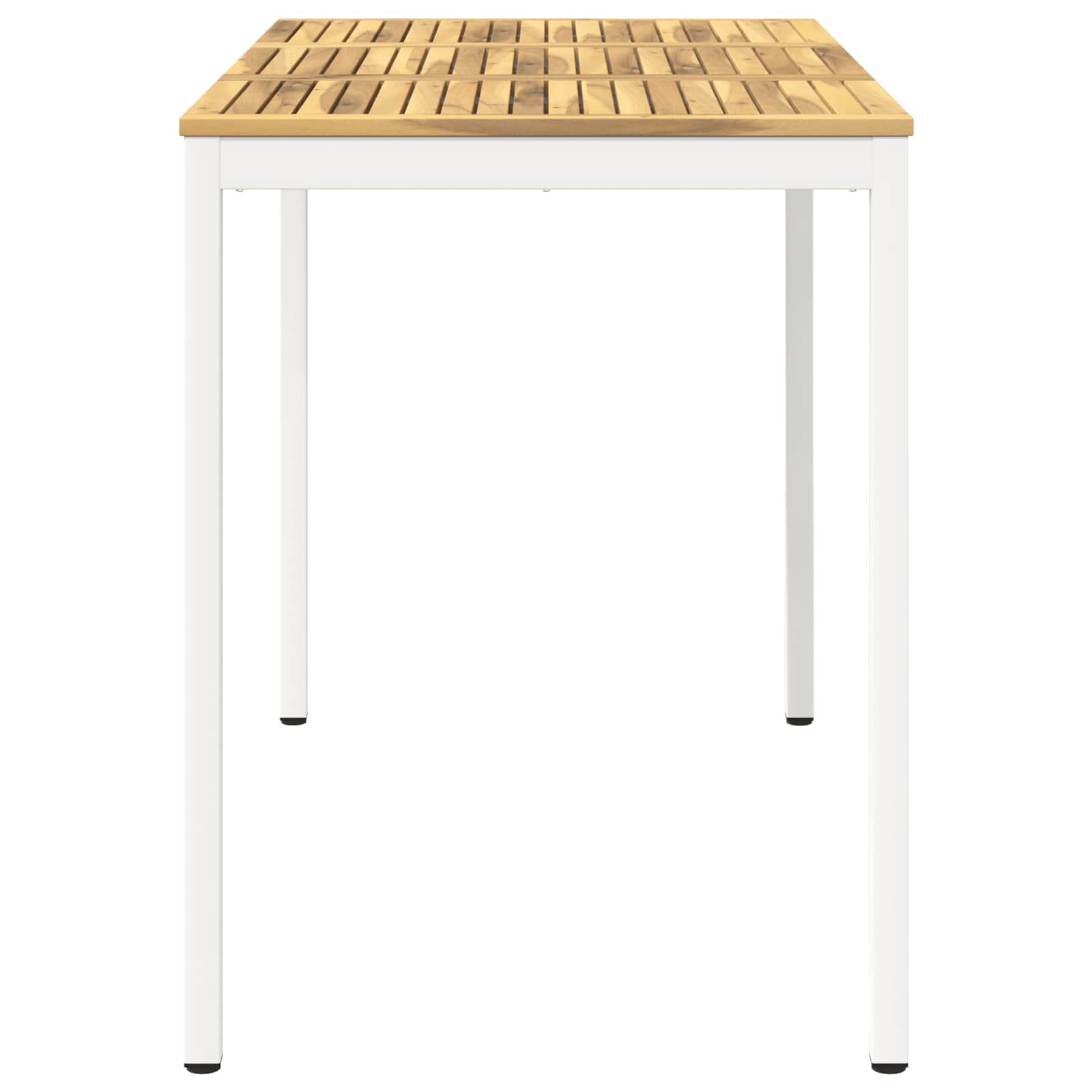 Tuinbar Tafel Wit 141 x 80,5 x 105 cm Massief Acaciahout image 4