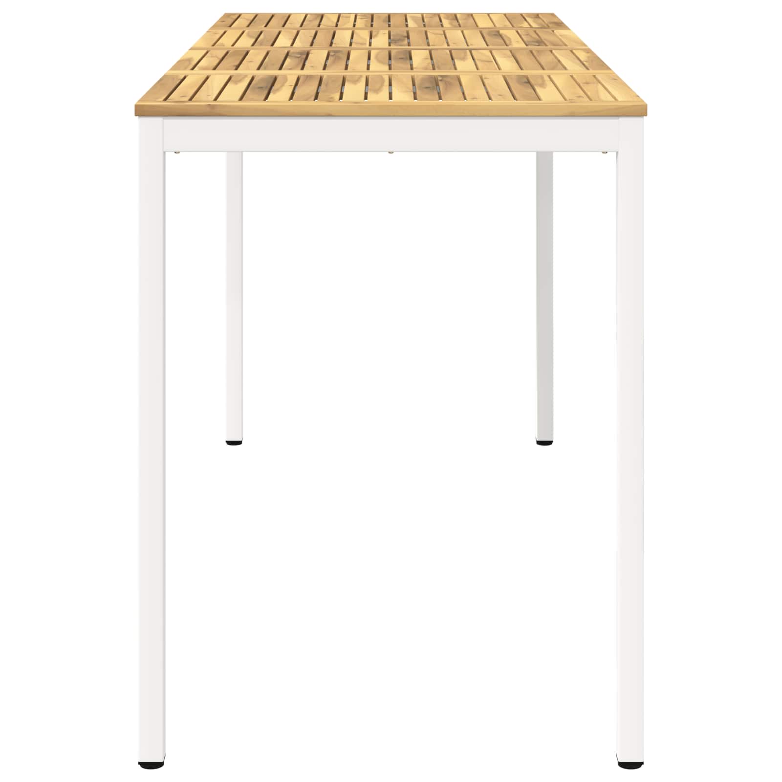 Tuinbar Tafel Wit 196 x 80,5 x 105 cm Massief Acaciahout image 4